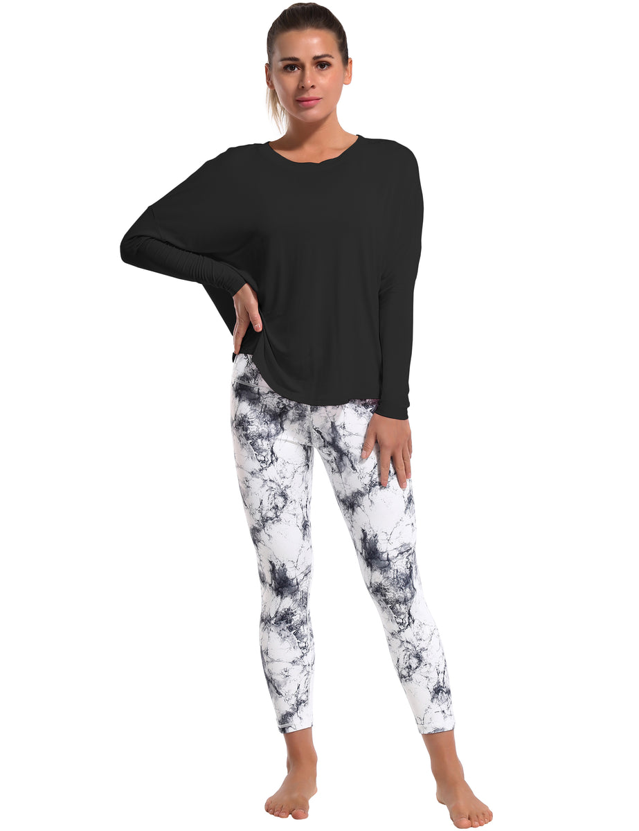 Yoga-T-Shirt Batwing „sunray“ - berry/copper main image 1
