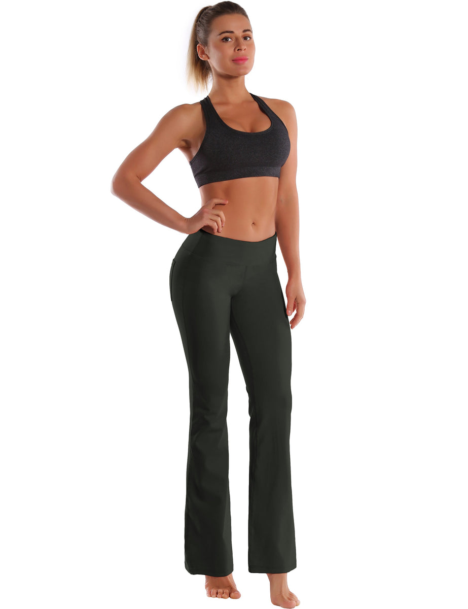 BUBBLELIME 2931333537 Women BootlegWide Legs High Curacao - View #4
