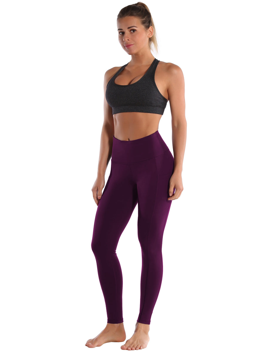 Hip Line Side Pockets Pilates Pants grapevine_Pilates bubblelime