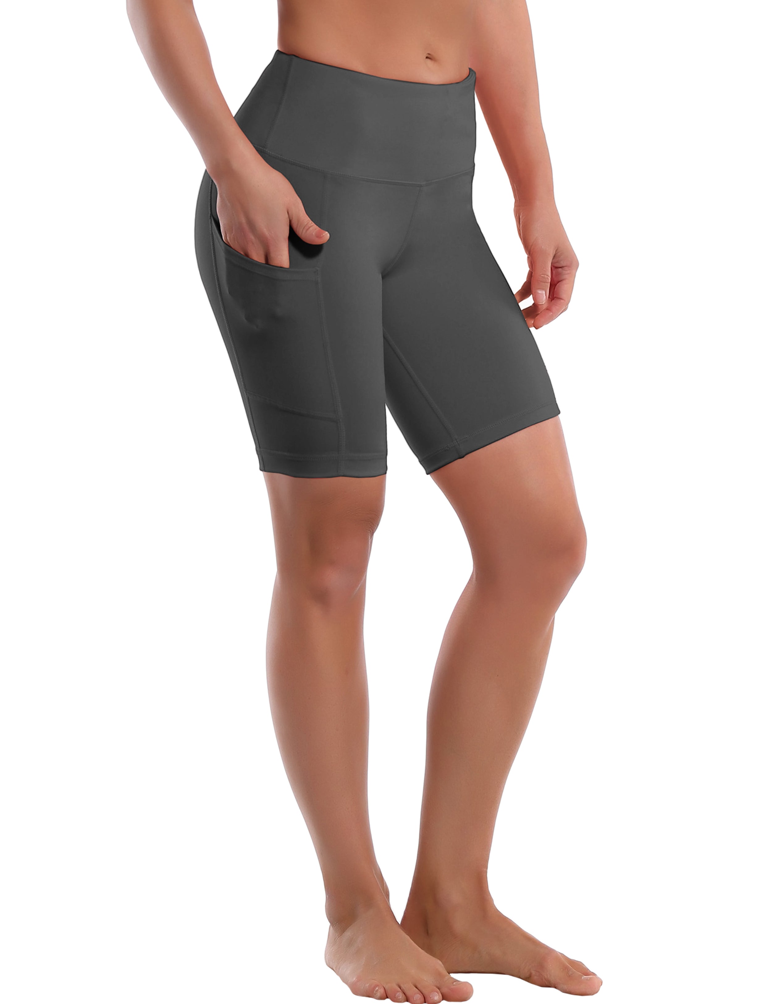8" Side Pockets Golf Shorts shadowcharcoal Sleek, soft, smooth and totally comfortable: our newest style is here. Softest-ever fabric High elasticity High density 4-way stretch Fabric doesn't attract lint easily No see-through Moisture-wicking Machine wash 75% Nylon, 25% Spandex