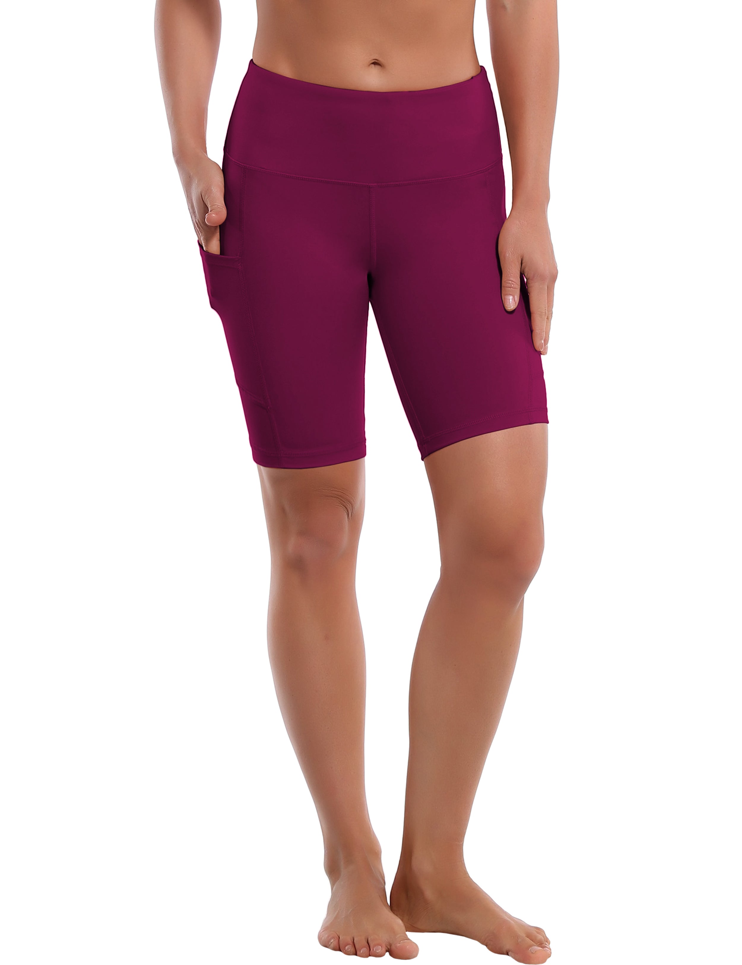 8" Side Pockets Jogging Shorts grapevine Sleek, soft, smooth and totally comfortable: our newest style is here. Softest-ever fabric High elasticity High density 4-way stretch Fabric doesn't attract lint easily No see-through Moisture-wicking Machine wash 75% Nylon, 25% Spandex