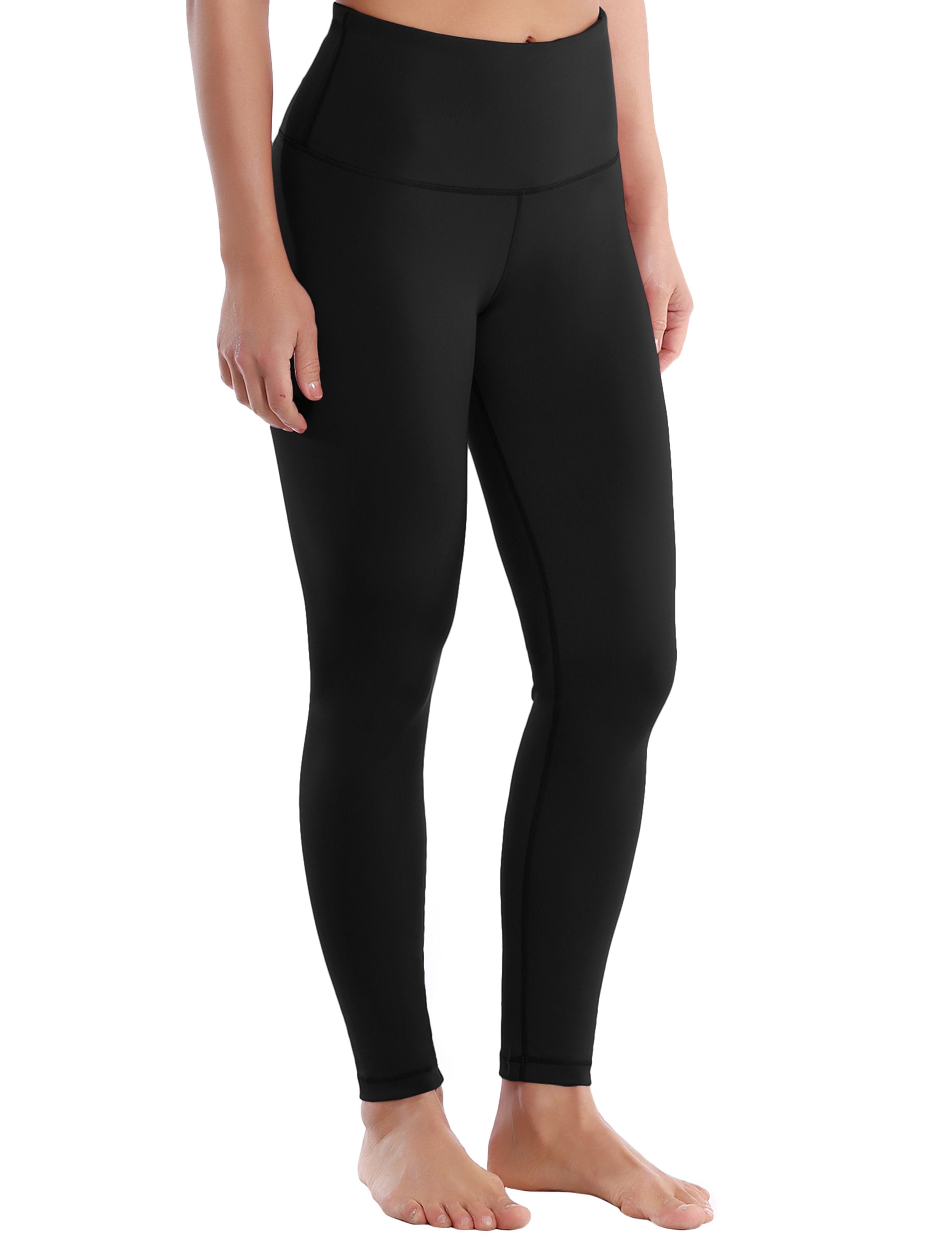 High Waist Gym Pants black 75%Nylon/25%Spandex Fabric doesn't attract lint easily 4-way stretch No see-through Moisture-wicking Tummy control Inner pocket Four lengths