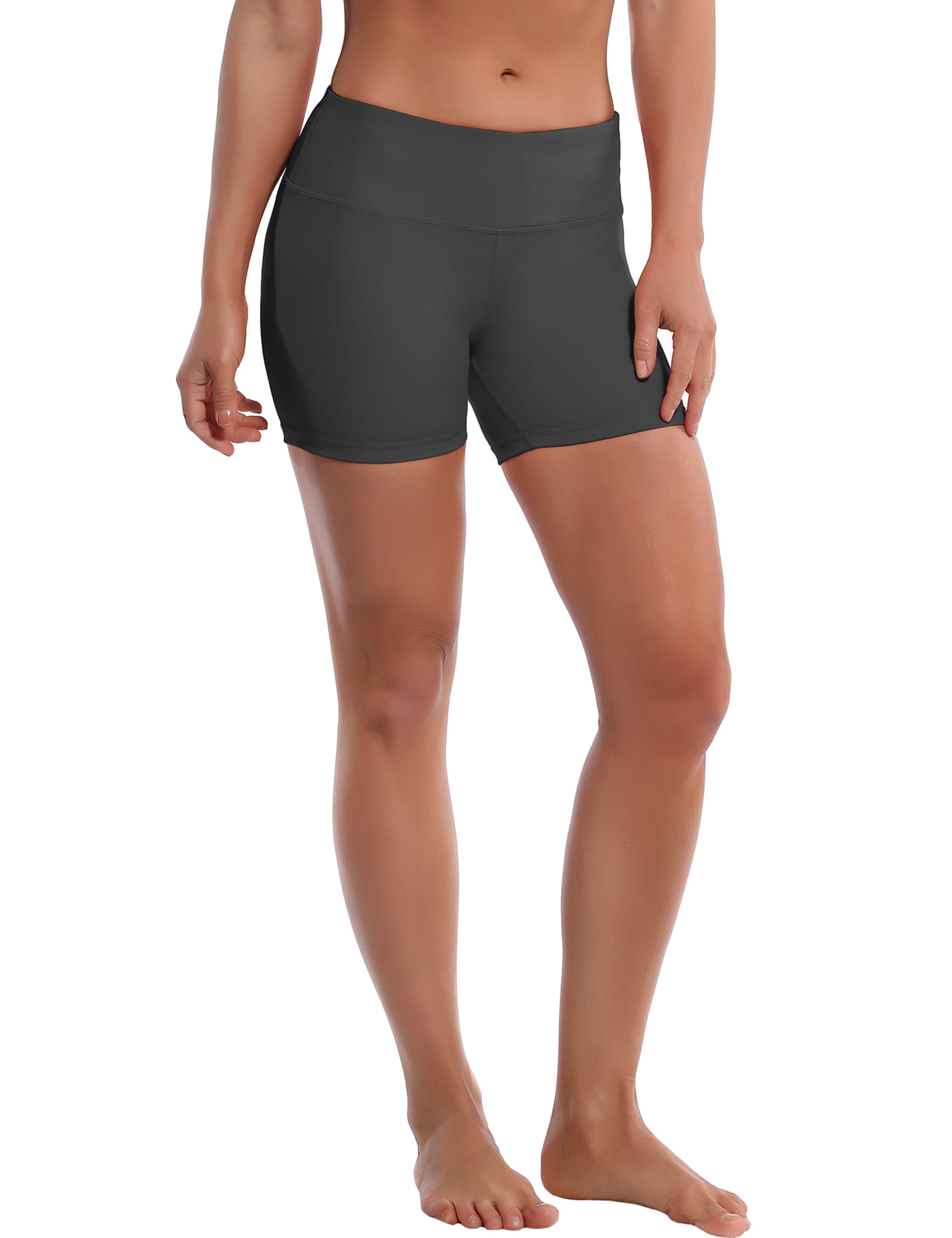 4" Pilates Shorts shadowcharcoal Sleek, soft, smooth and totally comfortable: our newest style is here. Softest-ever fabric High elasticity High density 4-way stretch Fabric doesn't attract lint easily No see-through Moisture-wicking Machine wash 75% Nylon, 25% Spandex