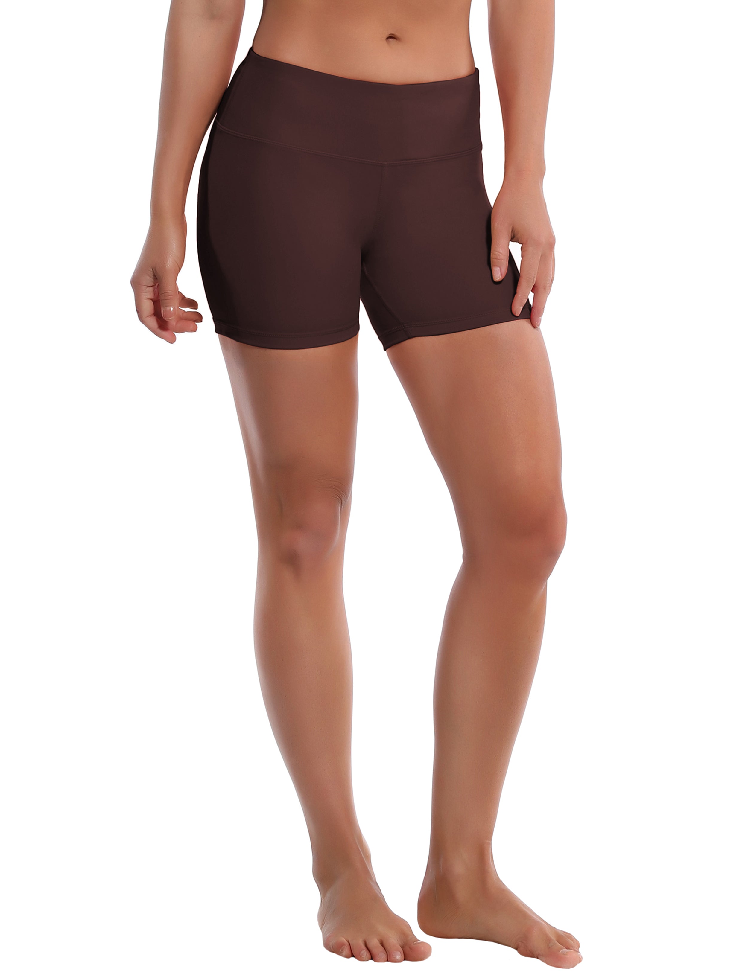 4" Tall Size Shorts mahoganymaroon Sleek, soft, smooth and totally comfortable: our newest style is here. Softest-ever fabric High elasticity High density 4-way stretch Fabric doesn't attract lint easily No see-through Moisture-wicking Machine wash 75% Nylon, 25% Spandex