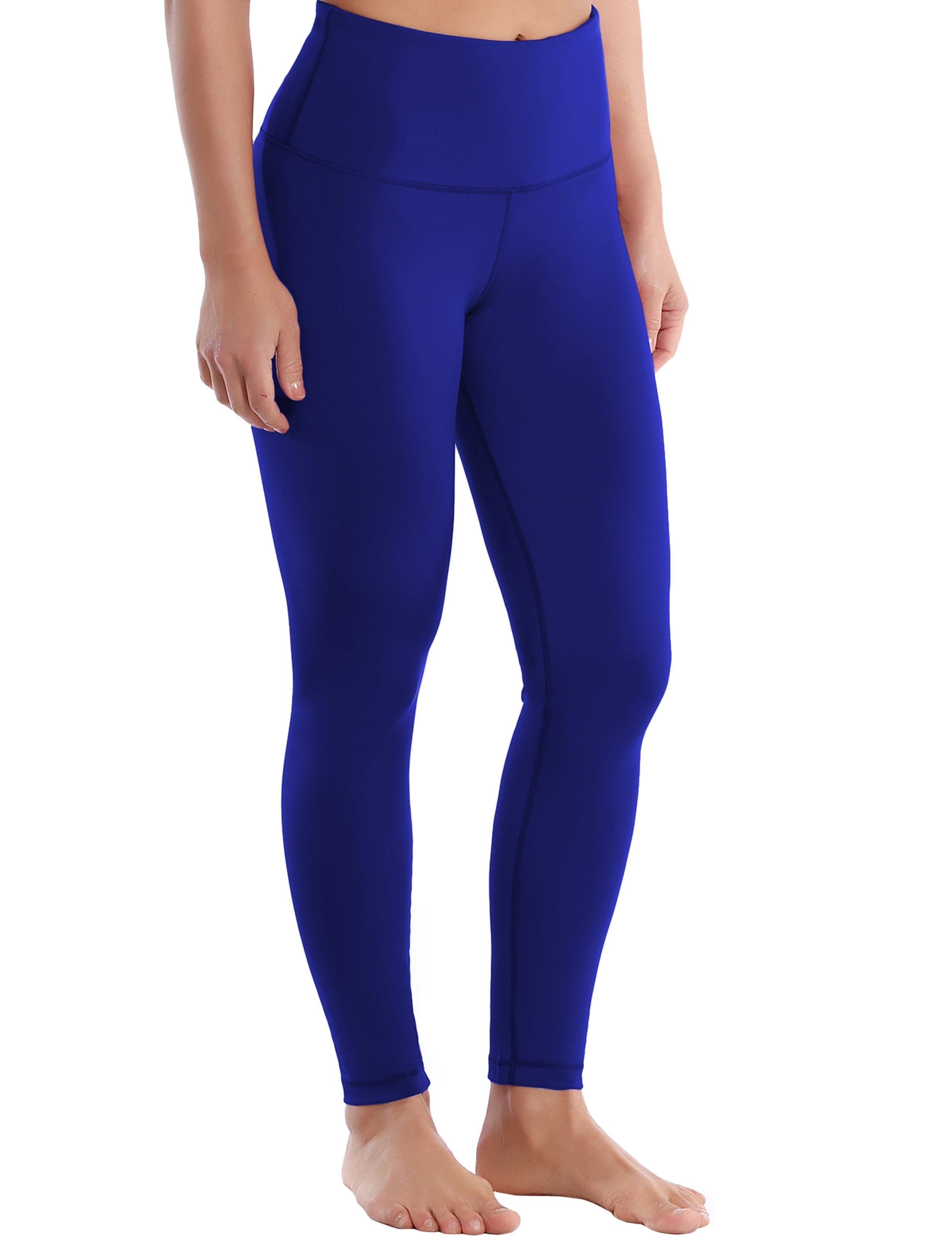 High Waist Yoga Pants navy 75%Nylon/25%Spandex Fabric doesn't attract lint easily 4-way stretch No see-through Moisture-wicking Tummy control Inner pocket Four lengths