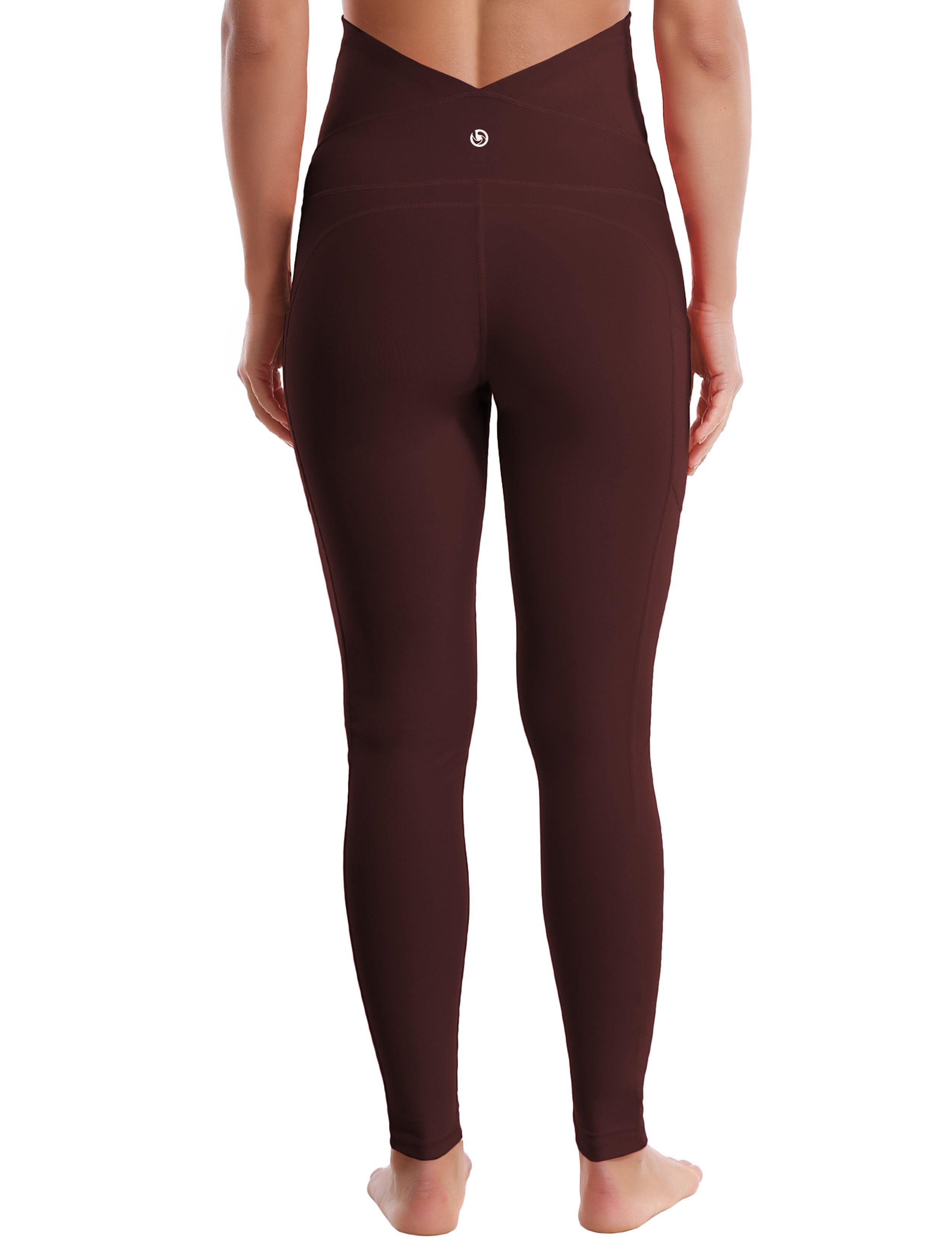 26" Side Pockets Maternity Yoga Pants mahoganymaroon 87%Nylon/13%Spandex Softest-ever fabric High elasticity 4-way stretch Fabric doesn't attract lint easily No see-through Moisture-wicking Machine wash
