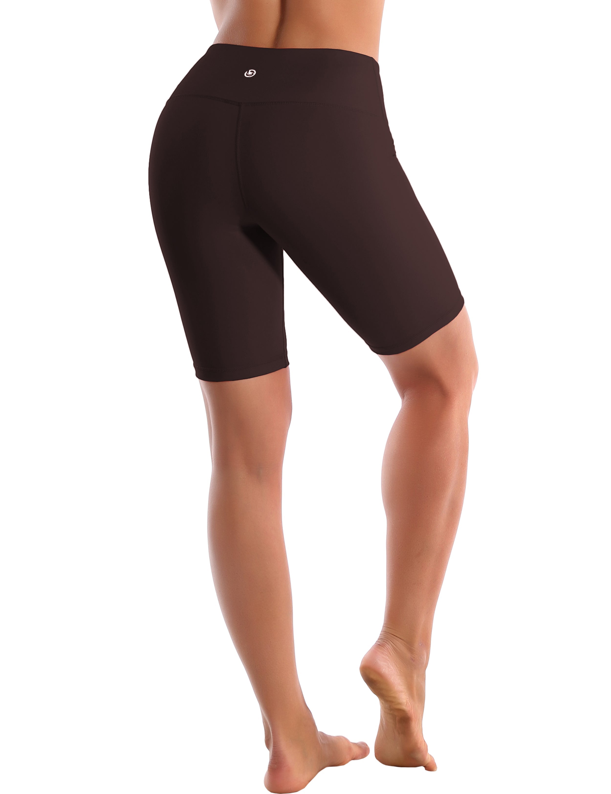8" High Waist Plus Size Shorts mahoganymaroon Sleek, soft, smooth and totally comfortable: our newest style is here. Softest-ever fabric High elasticity High density 4-way stretch Fabric doesn't attract lint easily No see-through Moisture-wicking Machine wash 75% Nylon, 25% Spandex