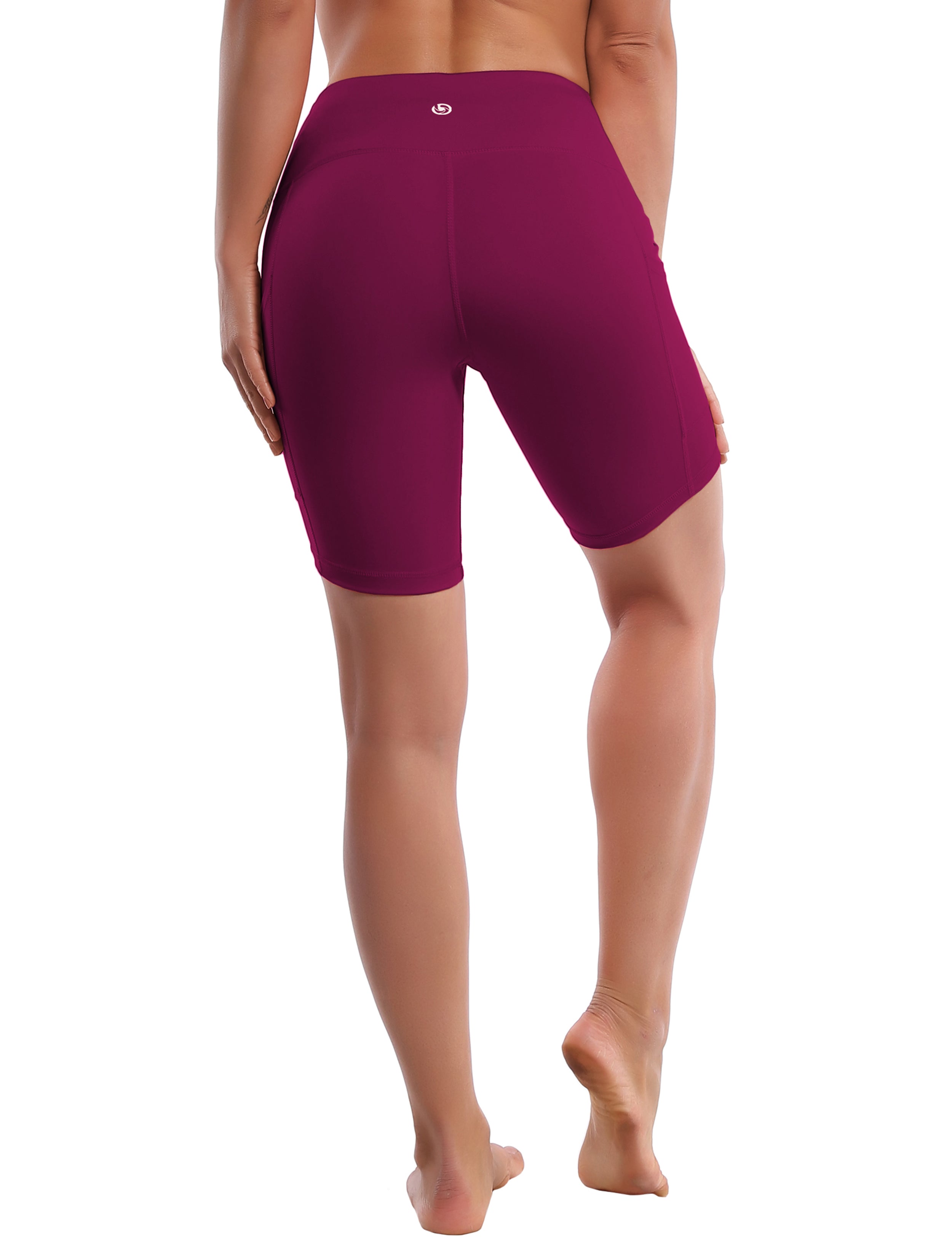 8" Side Pockets Yoga Shorts grapevine Sleek, soft, smooth and totally comfortable: our newest style is here. Softest-ever fabric High elasticity High density 4-way stretch Fabric doesn't attract lint easily No see-through Moisture-wicking Machine wash 75% Nylon, 25% Spandex