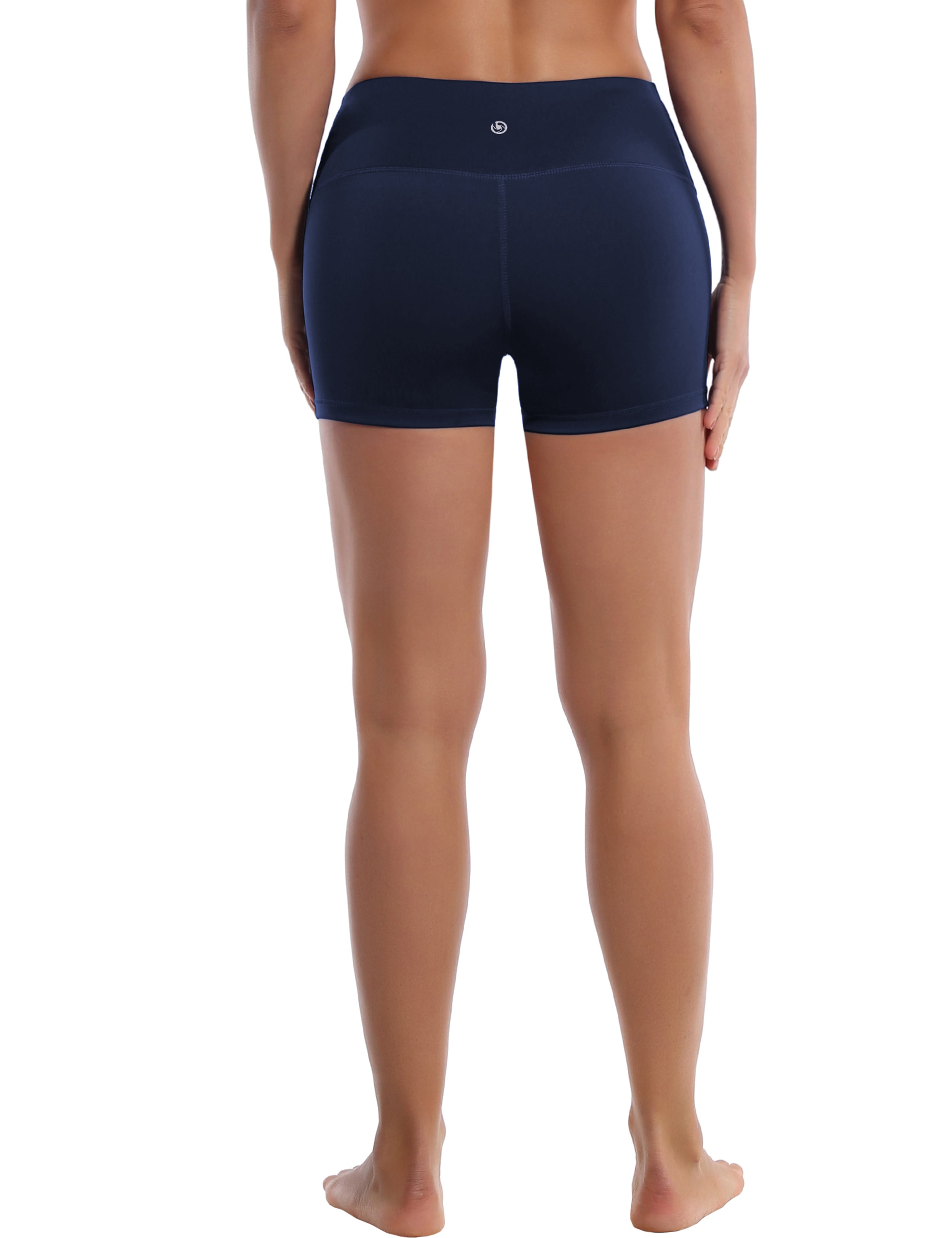 2.5" Jogging Shorts darknavy Softest-ever fabric High elasticity High density 4-way stretch Fabric doesn't attract lint easily No see-through Moisture-wicking Machine wash 75% Nylon, 25% Spandex