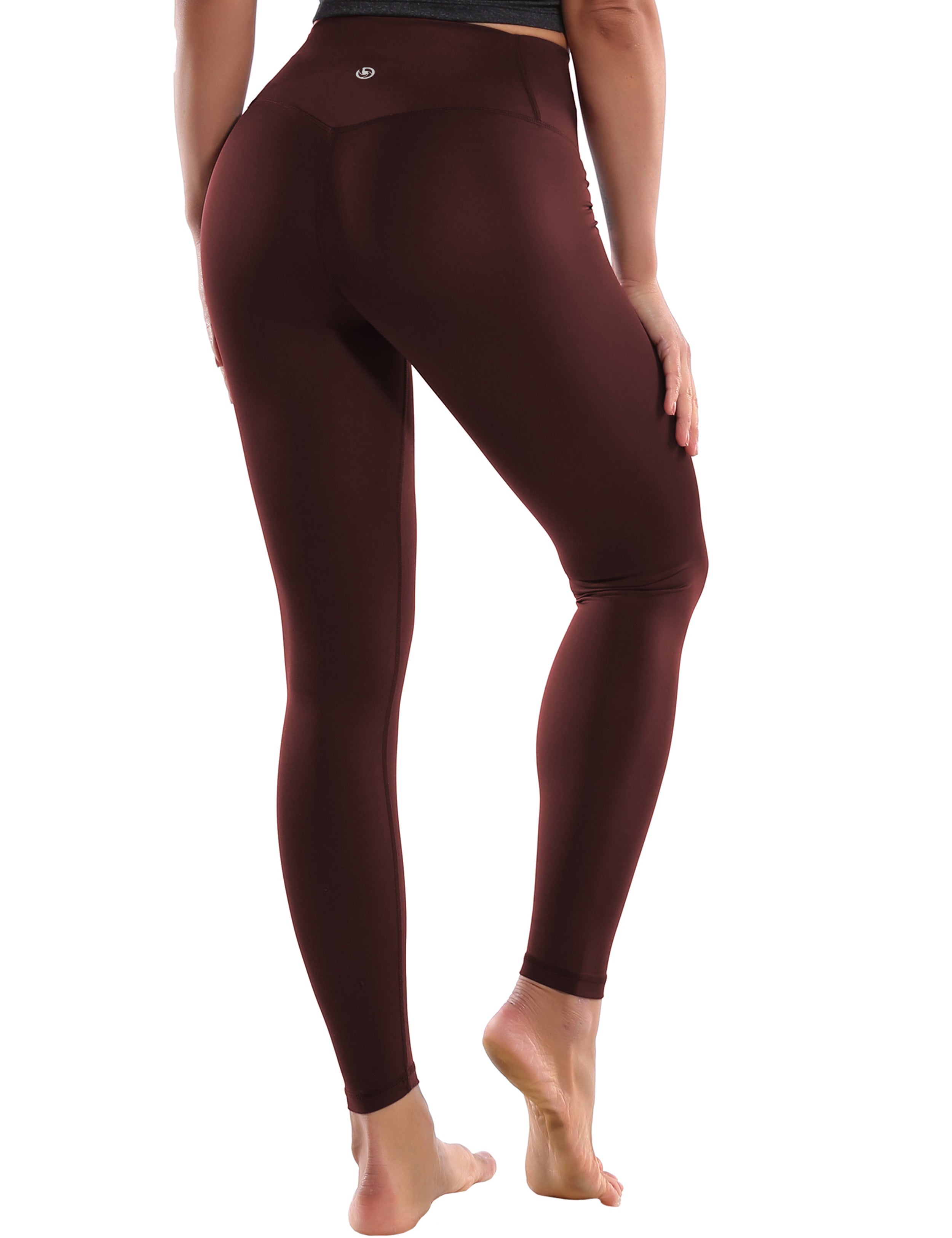 Crotch Seamless Yoga Pants mahoganymaroon