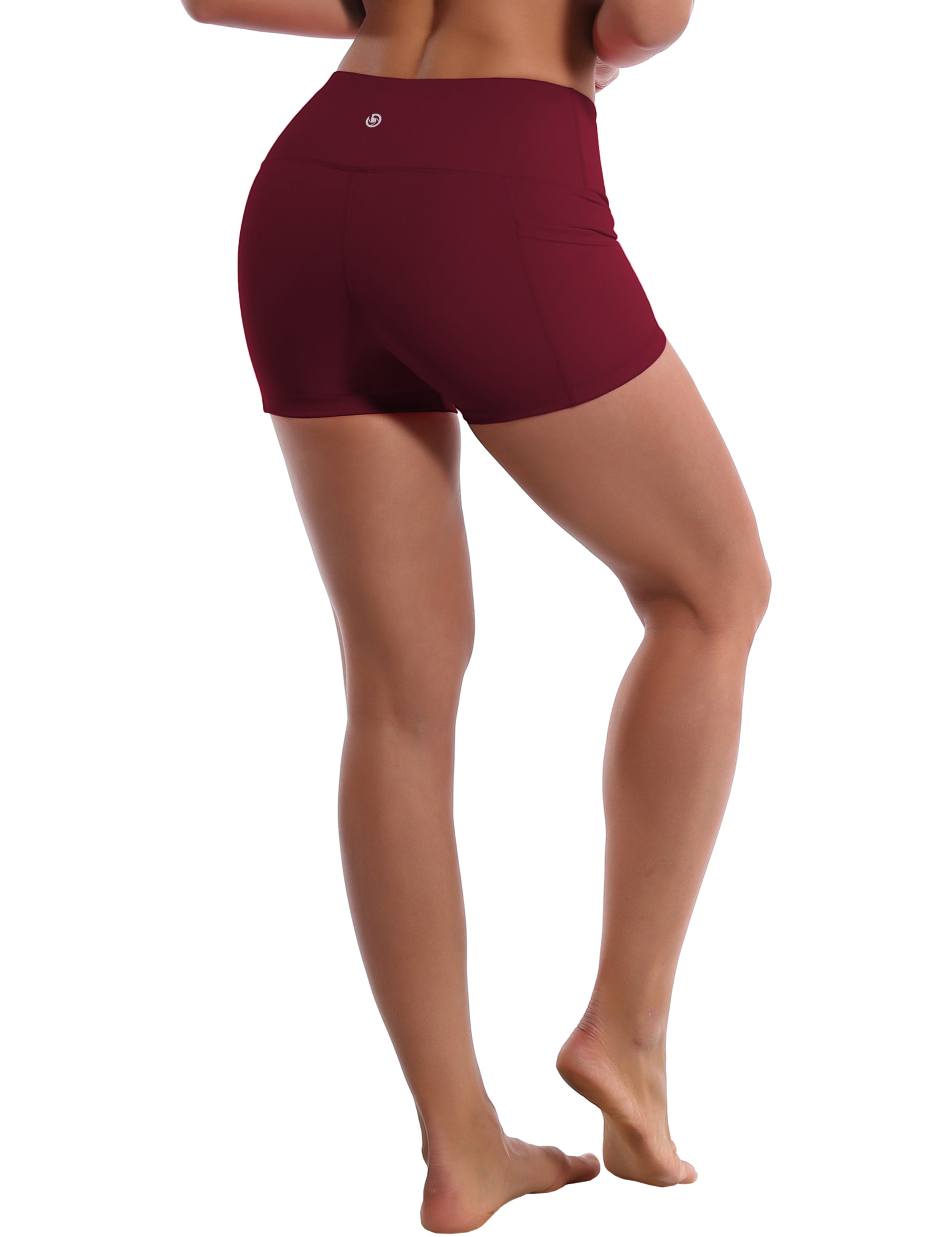 2.5" Side Pockets Pilates Shorts cherryred Sleek, soft, smooth and totally comfortable: our newest sexy style is here. Softest-ever fabric High elasticity High density 4-way stretch Fabric doesn't attract lint easily No see-through Moisture-wicking Machine wash 78% Polyester, 22% Spandex