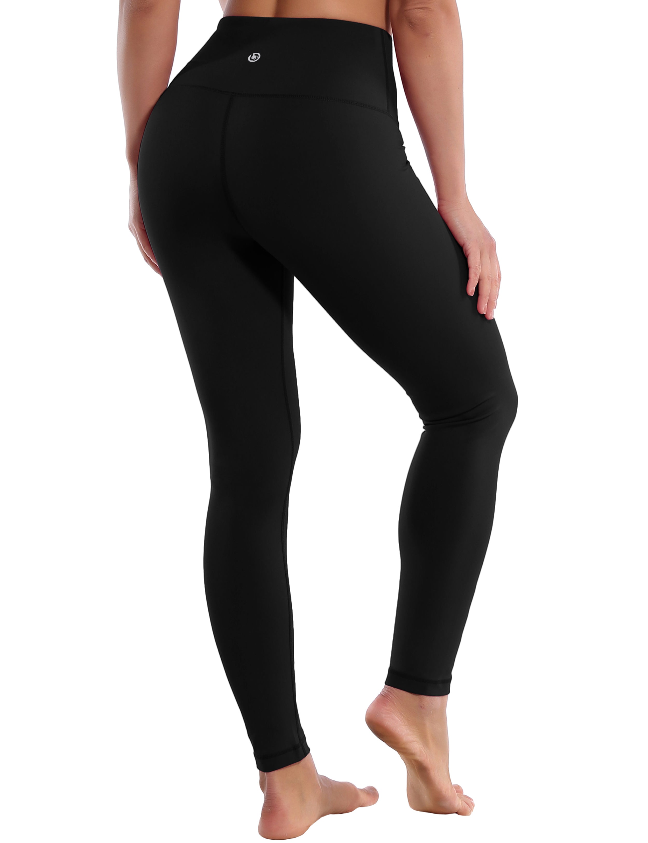High Waist Yoga Pants black 75%Nylon/25%Spandex Fabric doesn't attract lint easily 4-way stretch No see-through Moisture-wicking Tummy control Inner pocket Four lengths