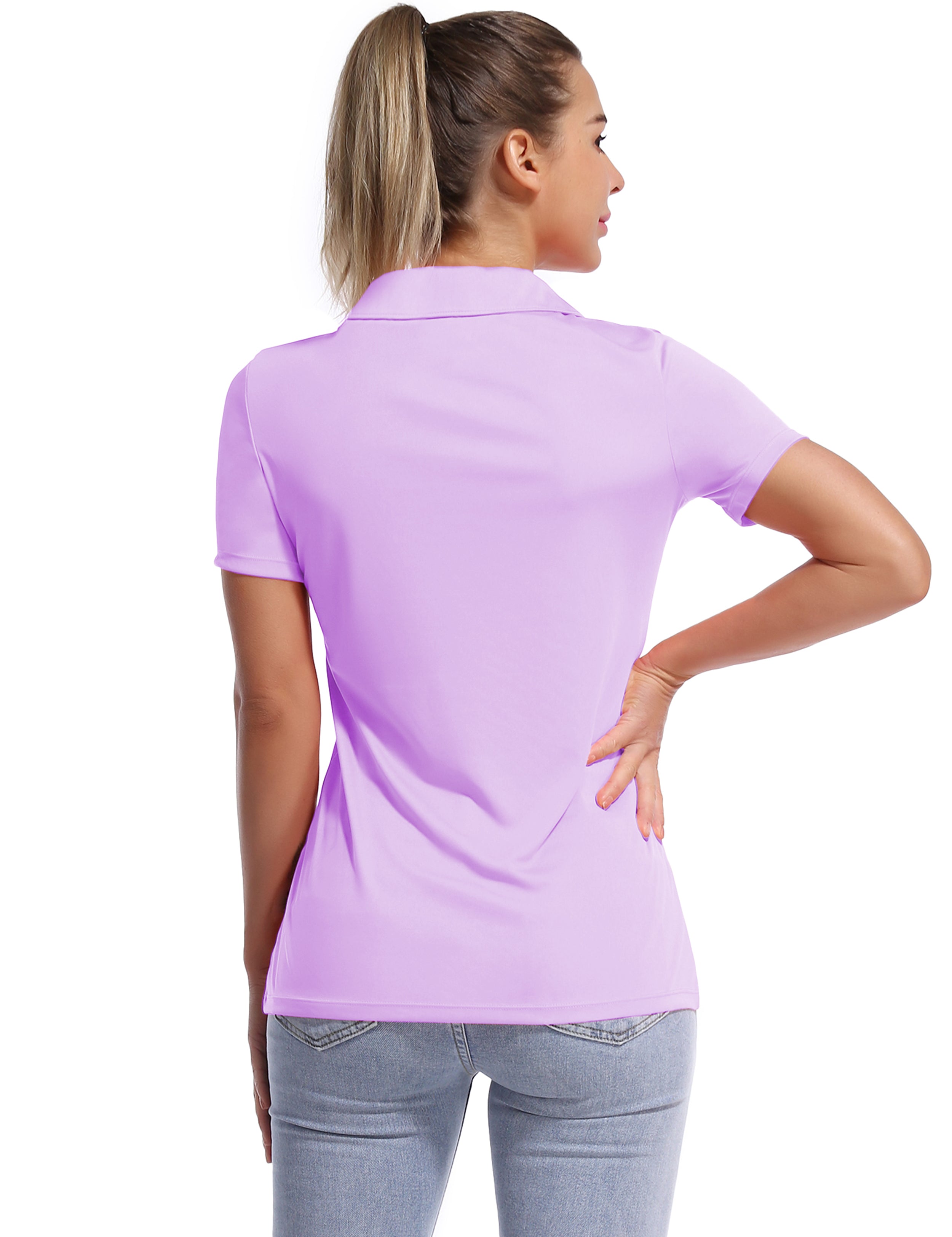 Short Sleeve Slim Fit Polo Shirt purple_Jogging