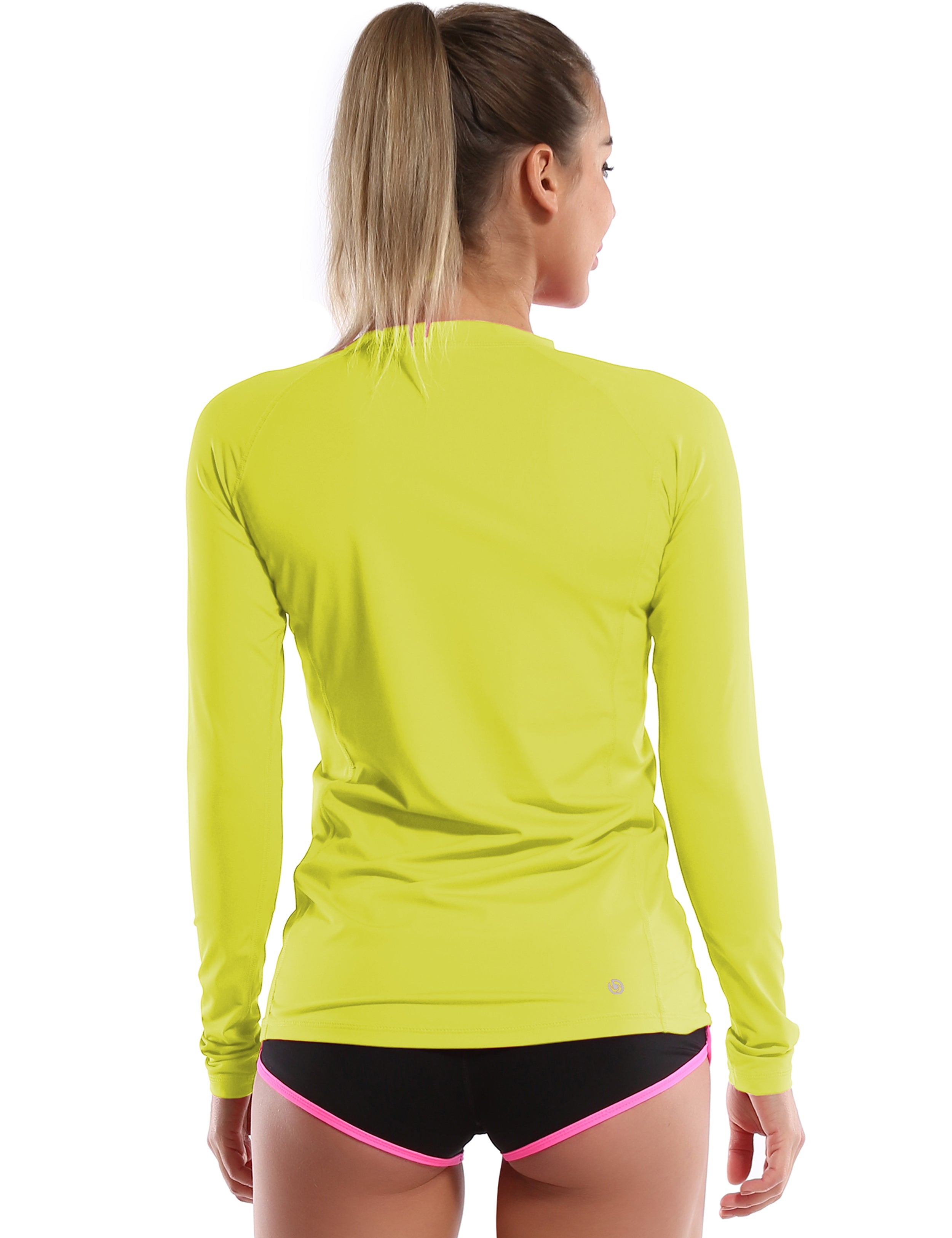 Long Sleeve UPF 50+ Rashguard neonyellow 84%Polyester/16%Spandex Fitted design Dries ultra-fast UV Protection: UPF 50 sun protection