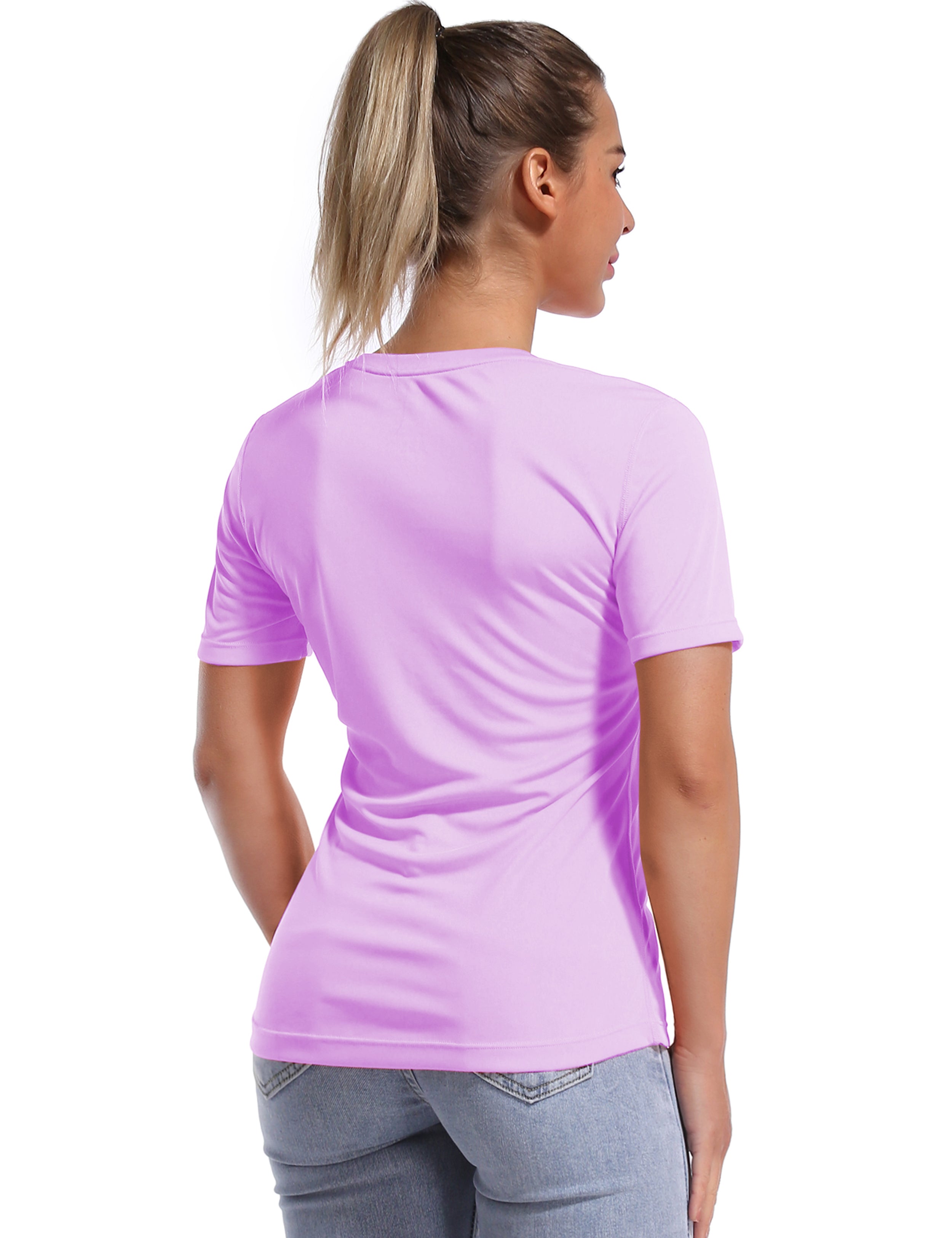 Short Sleeve Athletic Shirts purple_Running