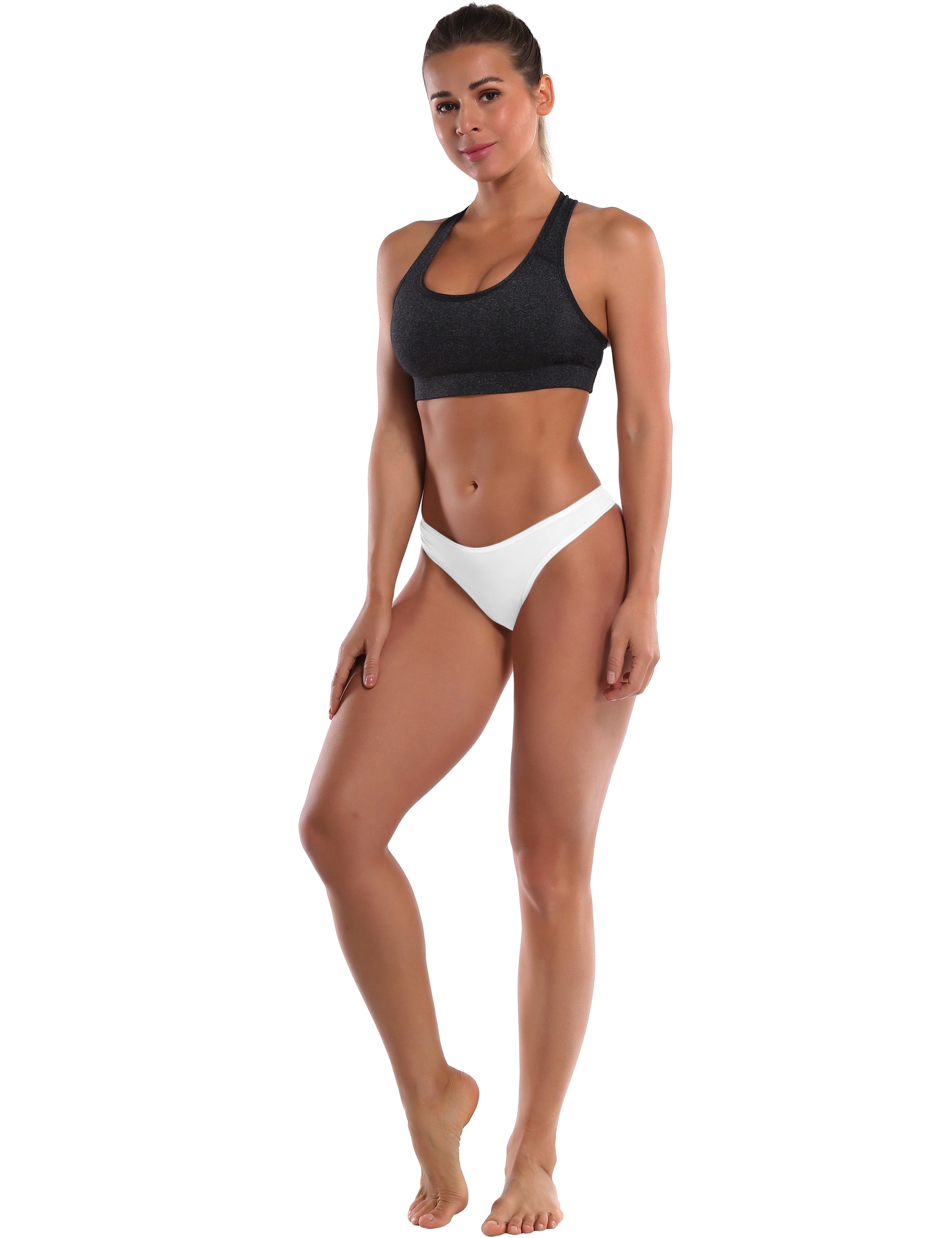 Super Soft Modal Sports Thongs underwear white_yoga