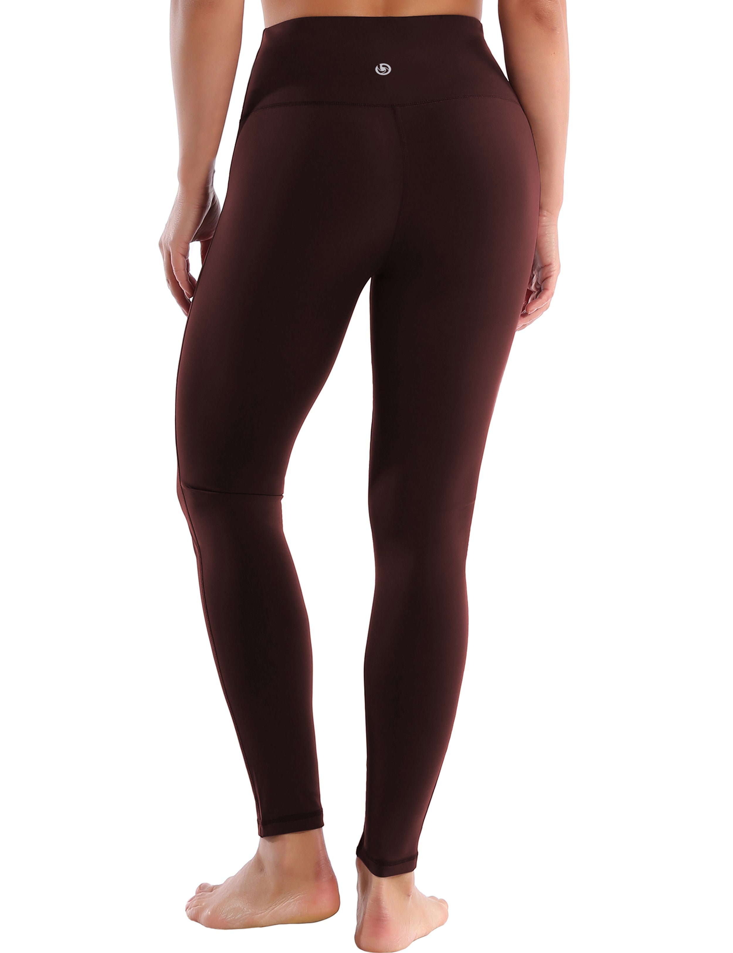 High Waist Side Line Gym Pants mahoganymaroon Side Line is Make Your Legs Look Longer and Thinner 75%Nylon/25%Spandex Fabric doesn't attract lint easily 4-way stretch No see-through Moisture-wicking Tummy control Inner pocket Two lengths