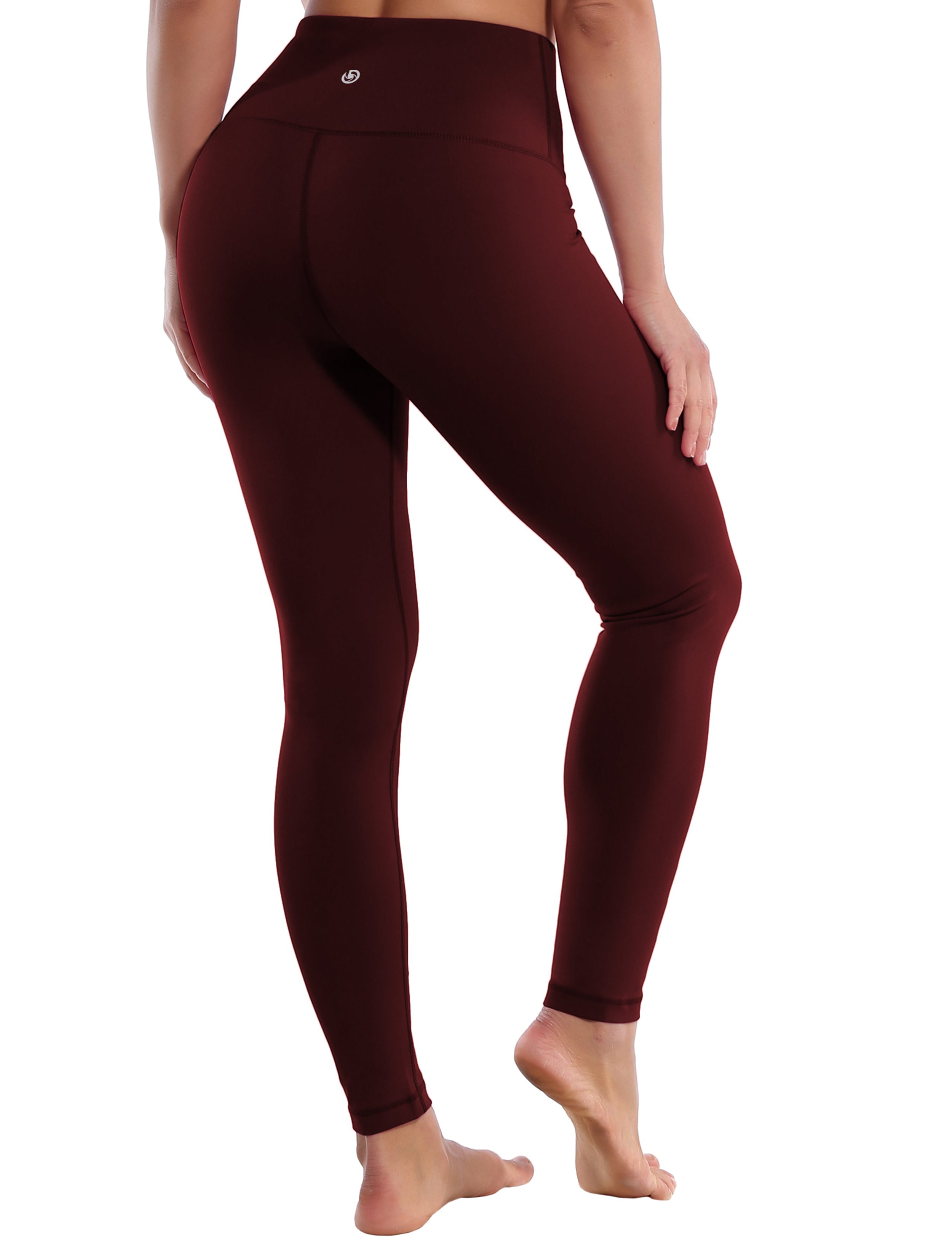 High Waist Running Pants cherryred 75%Nylon/25%Spandex Fabric doesn't attract lint easily 4-way stretch No see-through Moisture-wicking Tummy control Inner pocket Four lengths