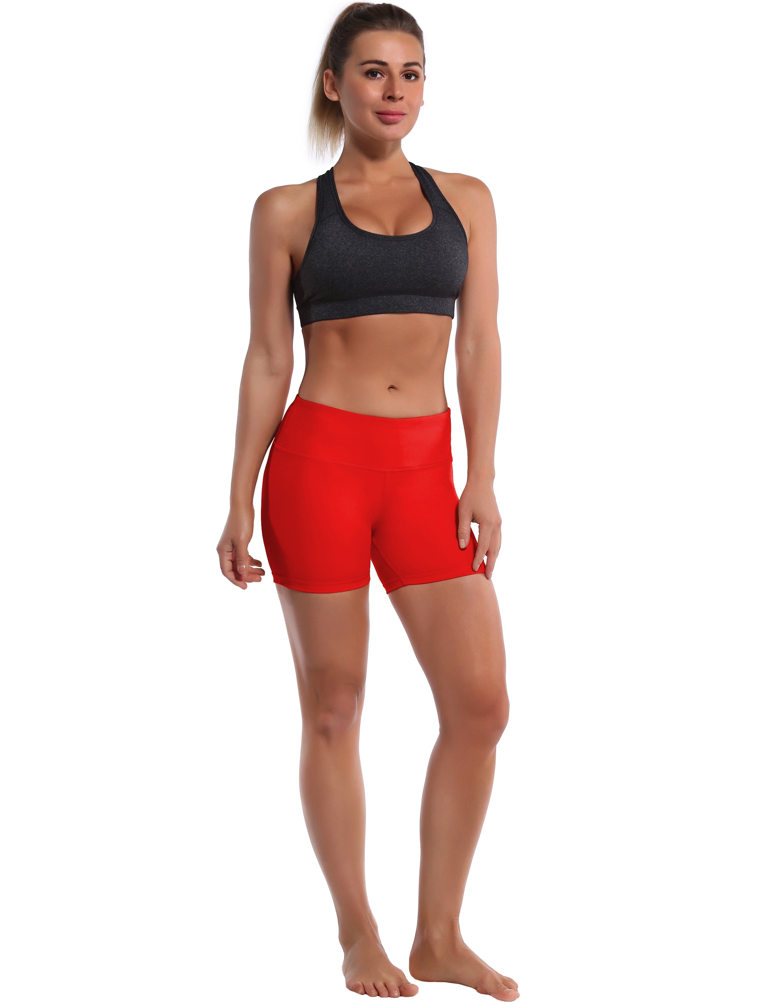 4" Jogging Shorts scarlet Sleek, soft, smooth and totally comfortable: our newest style is here. Softest-ever fabric High elasticity High density 4-way stretch Fabric doesn't attract lint easily No see-through Moisture-wicking Machine wash 75% Nylon, 25% Spandex
