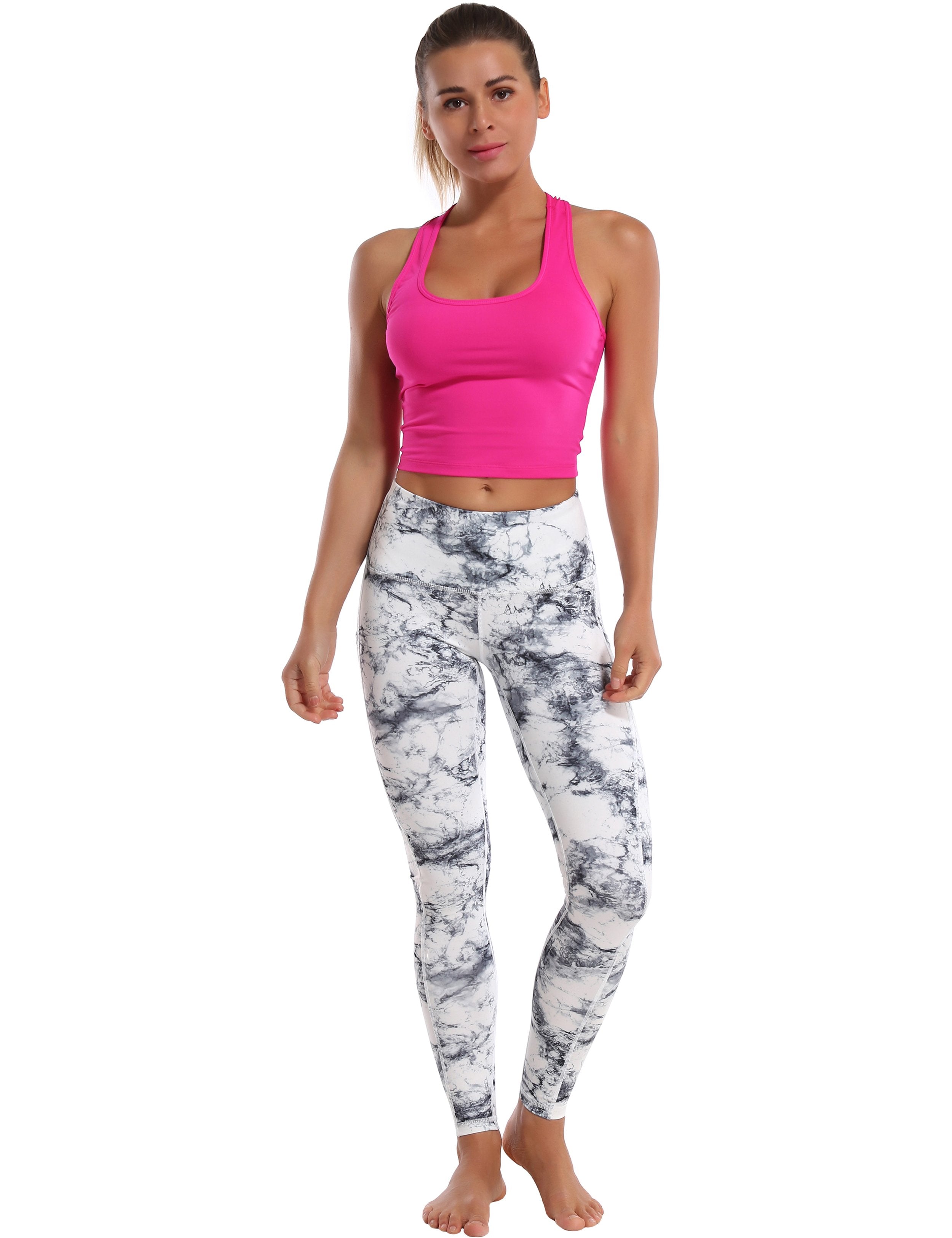 Hip Line Side Pockets Biking Pants arabescato Sexy Hip Line Side Pockets 78%Polyester/22%Spandex Fabric doesn't attract lint easily 4-way stretch No see-through Moisture-wicking Tummy control Inner pocket