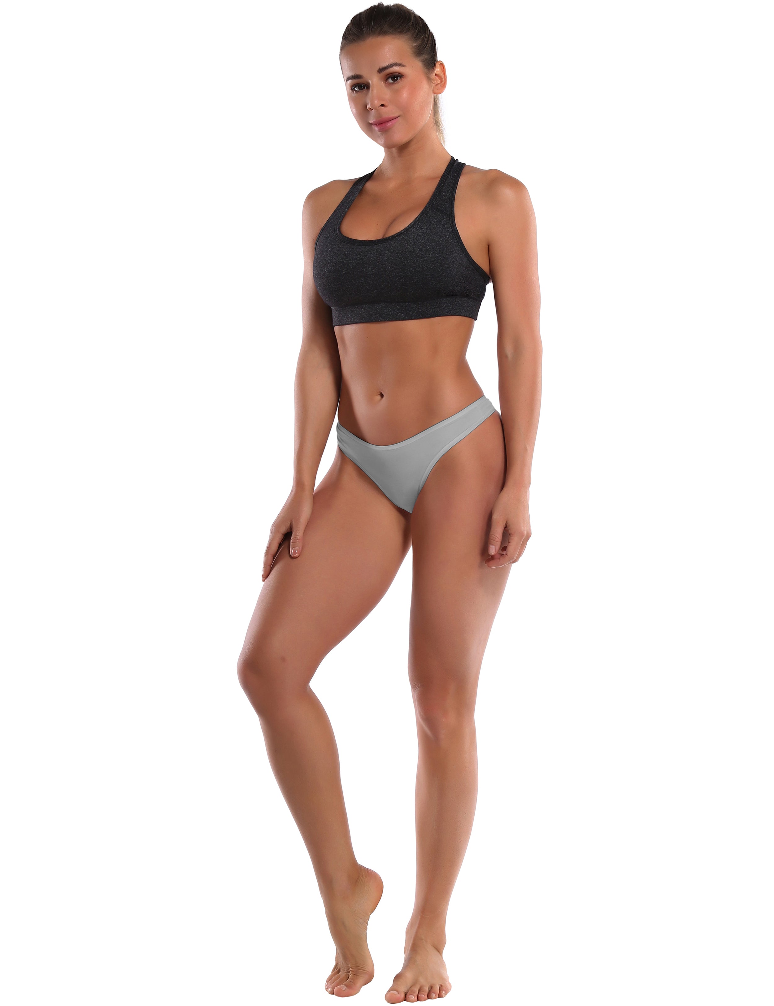 Super Soft Modal Sports Thongs underwear lightgray_Jogging