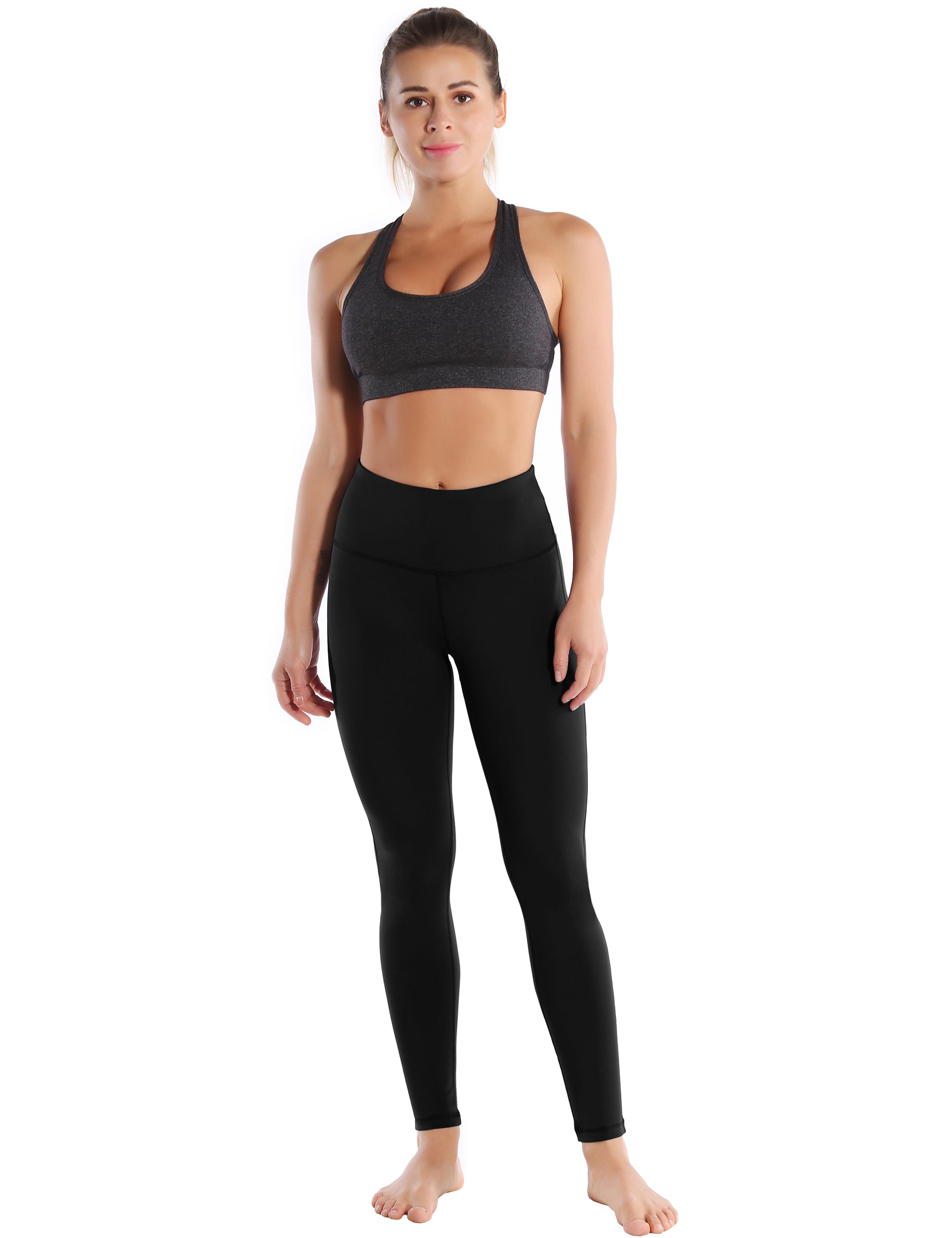 High Waist Side Line Golf Pants black Side Line is Make Your Legs Look Longer and Thinner 75%Nylon/25%Spandex Fabric doesn't attract lint easily 4-way stretch No see-through Moisture-wicking Tummy control Inner pocket Two lengths