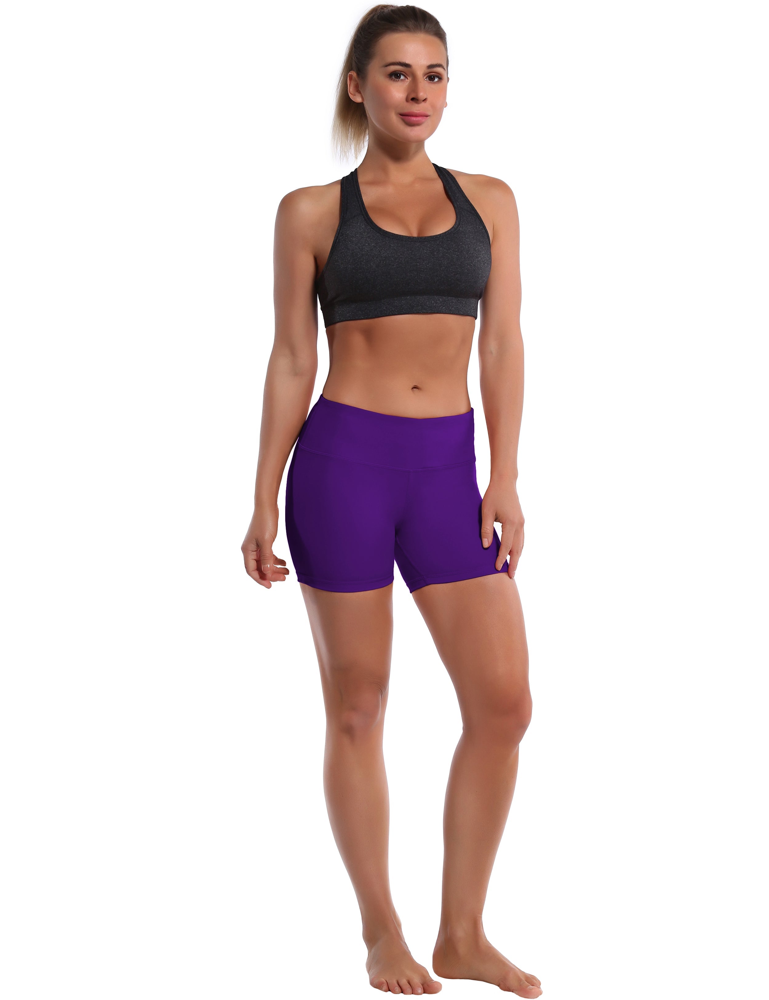 4" Golf Shorts eggplantpurple Sleek, soft, smooth and totally comfortable: our newest style is here. Softest-ever fabric High elasticity High density 4-way stretch Fabric doesn't attract lint easily No see-through Moisture-wicking Machine wash 75% Nylon, 25% Spandex