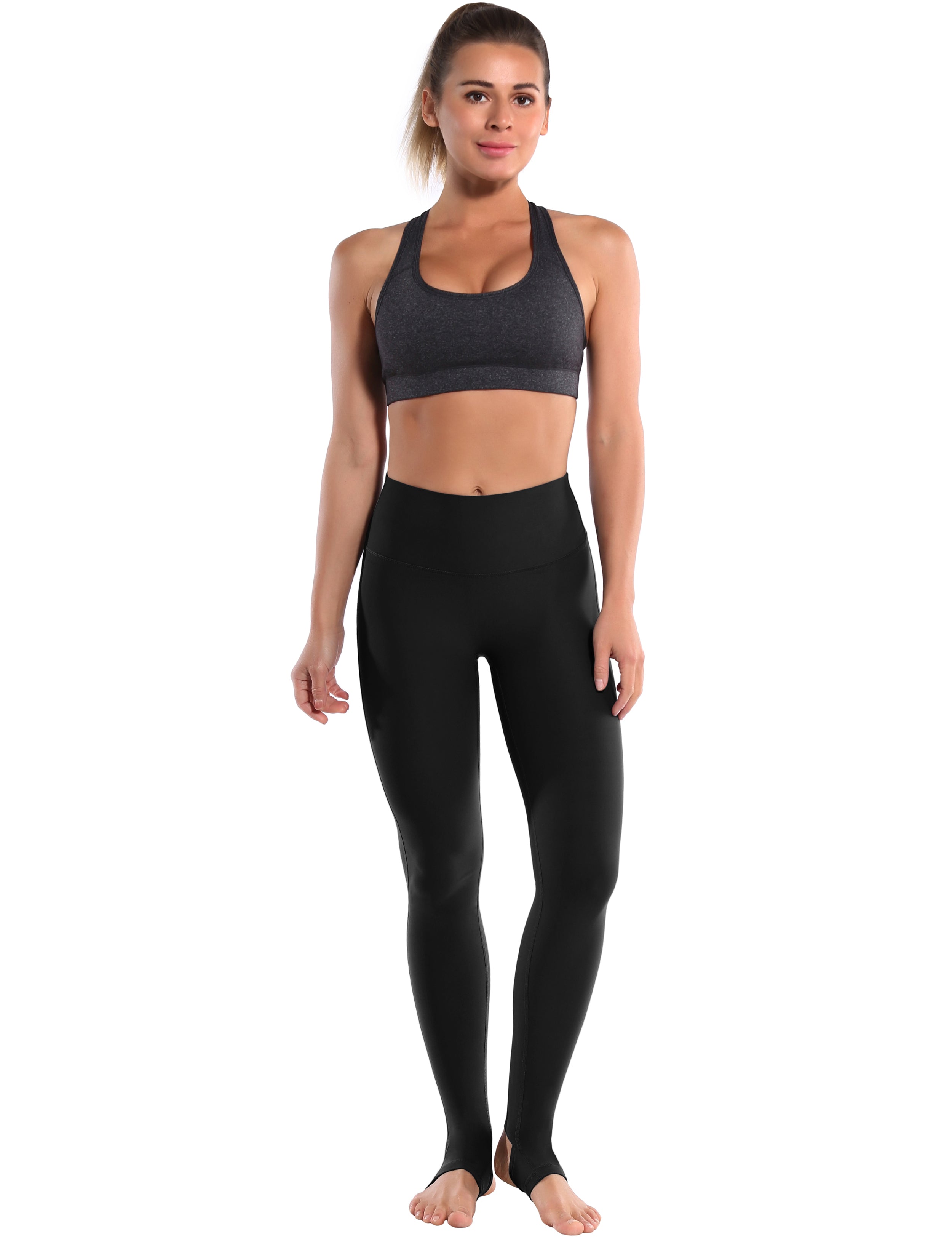 Over the Heel Jogging Pants black Over the Heel Design 87%Nylon/13%Spandex Fabric doesn't attract lint easily 4-way stretch No see-through Moisture-wicking Tummy control