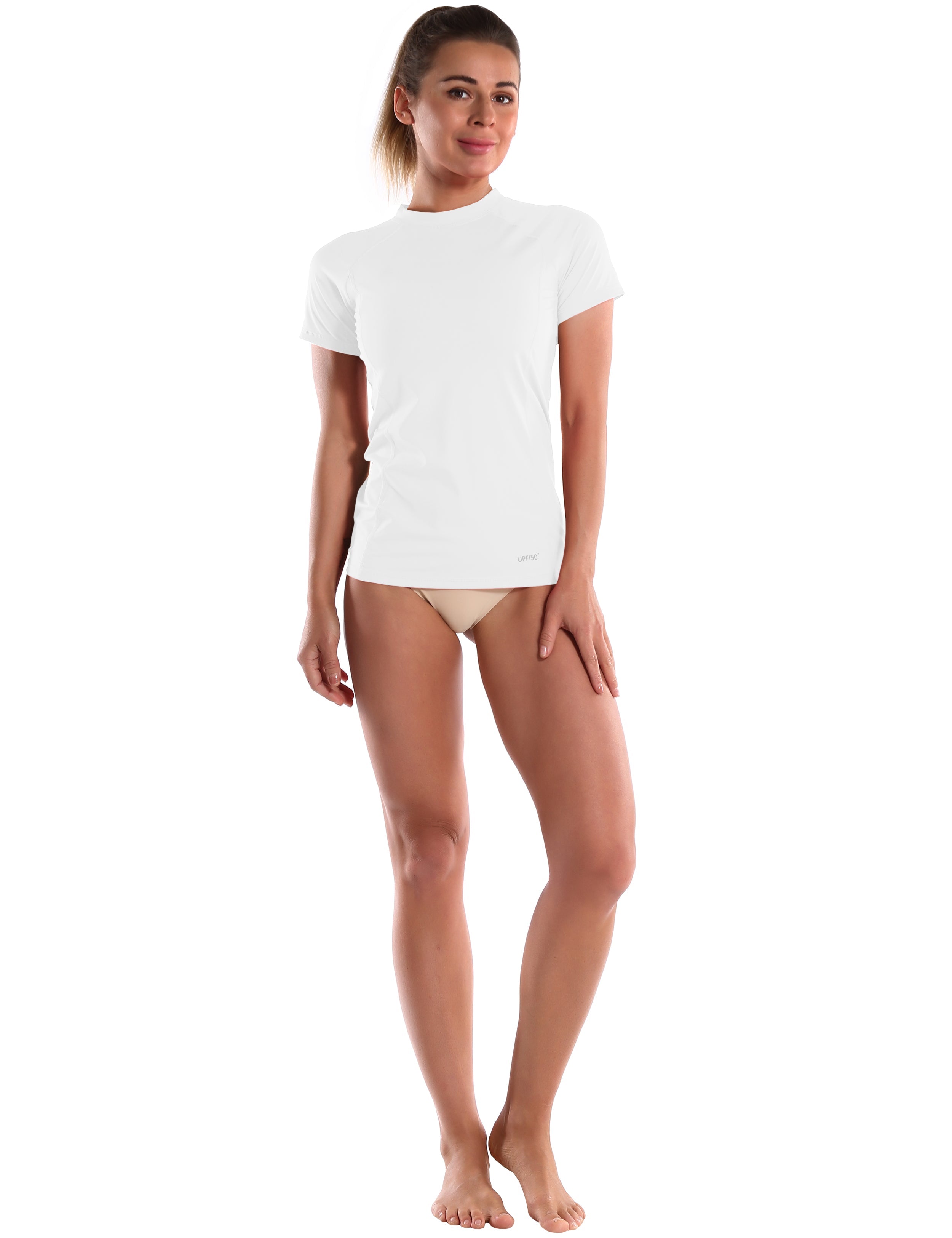 Short Sleeve UPF 50+Rashguard white_Running