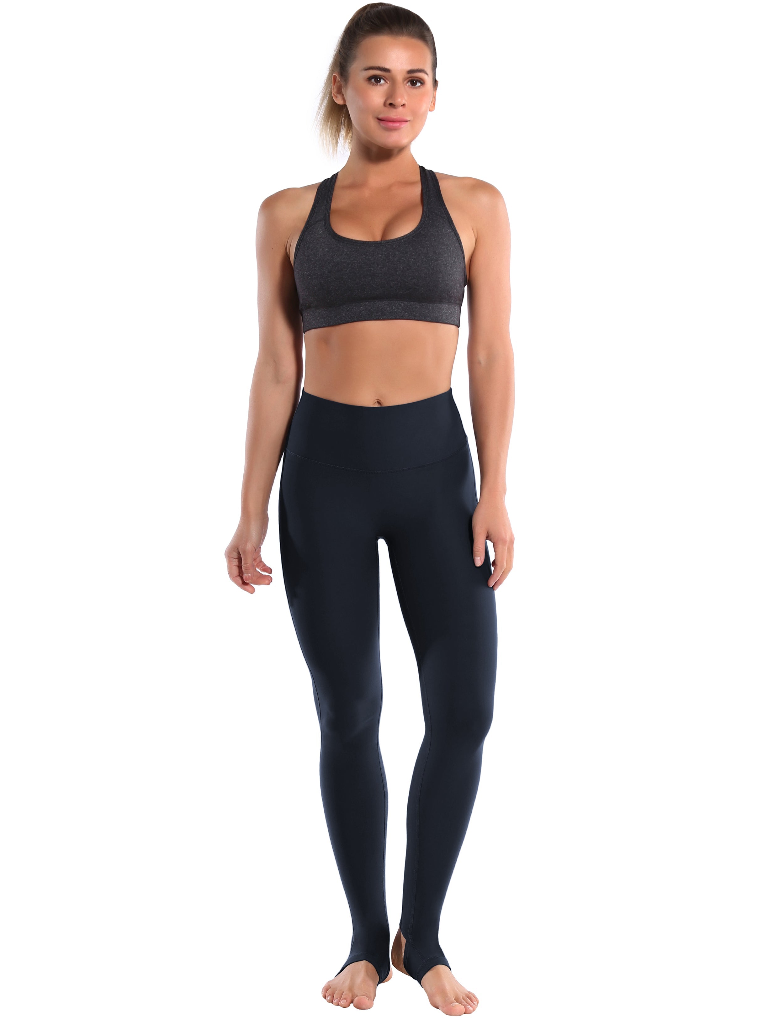 Over the Heel Jogging Pants darknavy Over the Heel Design 87%Nylon/13%Spandex Fabric doesn't attract lint easily 4-way stretch No see-through Moisture-wicking Tummy control