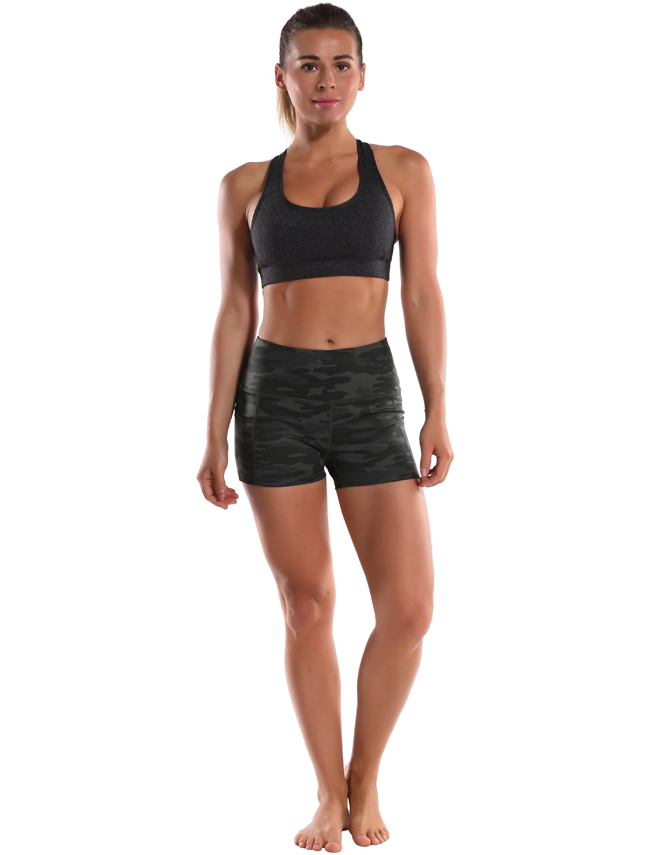 2.5" Printed Side Pockets Biking Shorts dimgraycamo Sleek, soft, smooth and totally comfortable: our newest sexy style is here. Softest-ever fabric High elasticity High density 4-way stretch Fabric doesn't attract lint easily No see-through Moisture-wicking Machine wash 78% Polyester, 22% Spandex