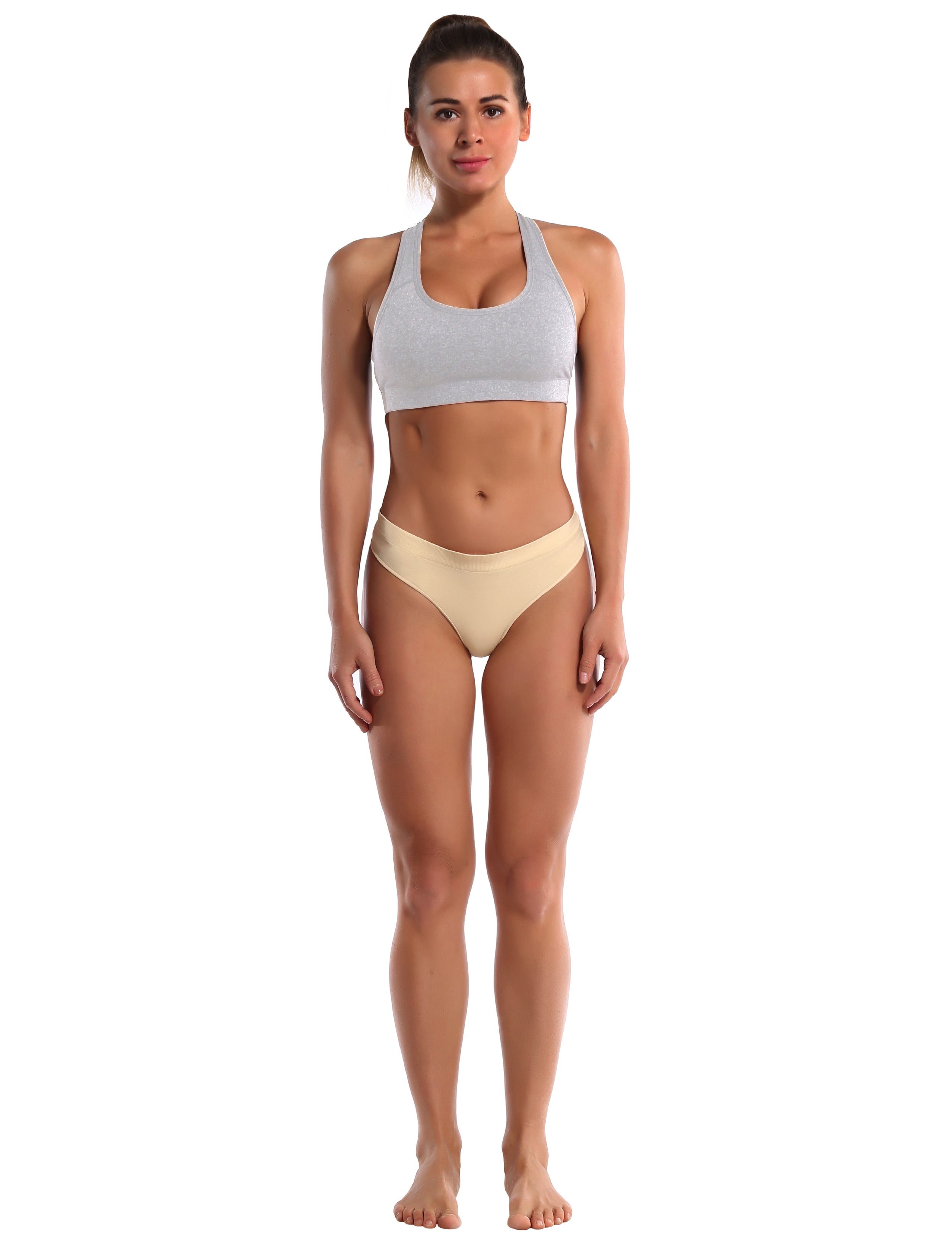 Seamless Low rise Sports Thongs skin Sleek, smooth and streamlined: designed in our extra-soft knit material, this seamless thong embraces everyday comfort. Here with an allover heathered effect. Weave threads one by one High elasticity Softest-ever fabric Unsealed Comfortable No back coverage Machine wash.