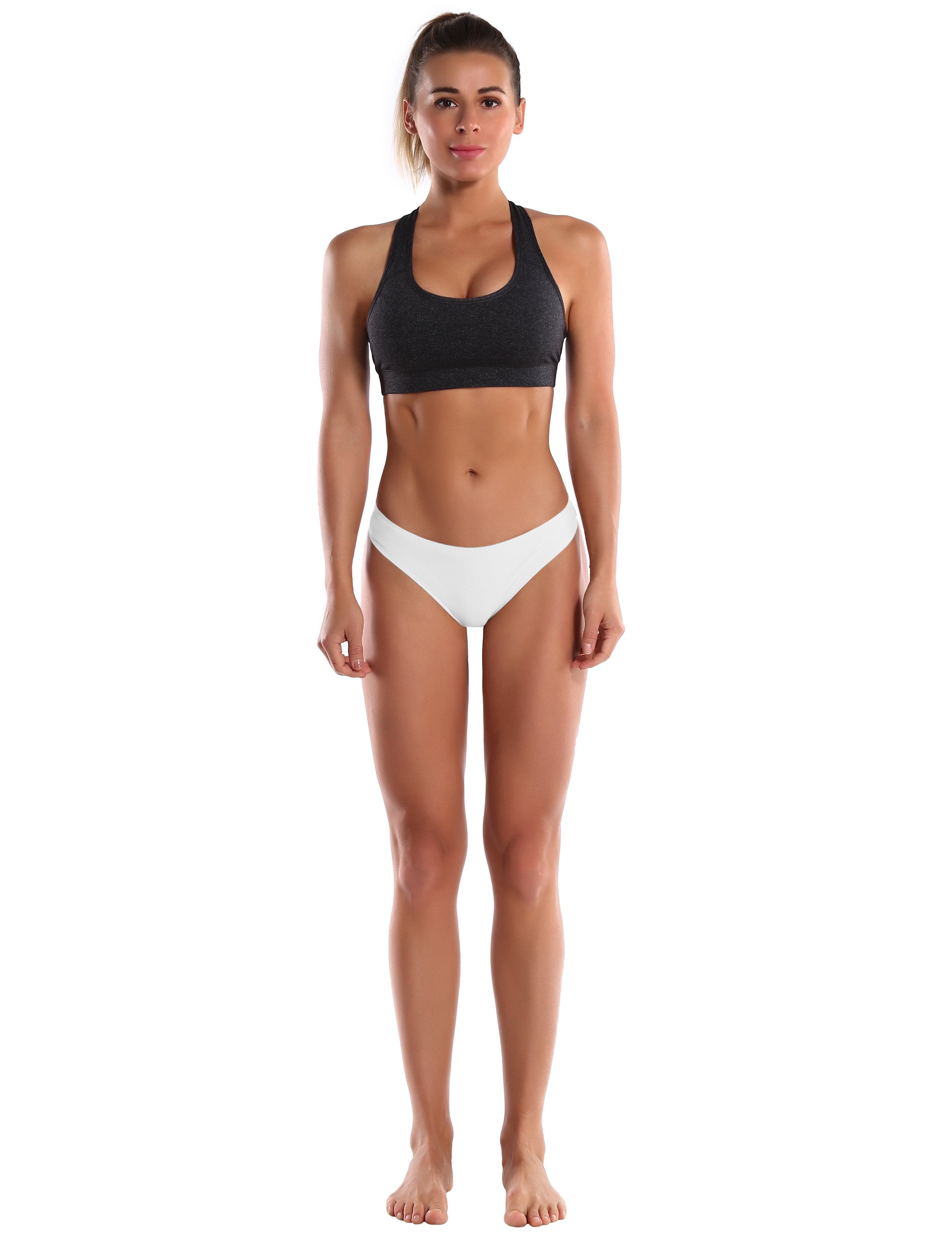 Invisibles Sport Thongs White Sleek, soft, smooth and totally comfortable: our newest thongs style is here. High elasticity High density Softest-ever fabric Laser cutting Unsealed Comfortable No panty lines Machine wash 95% Nylon, 5% Spandex