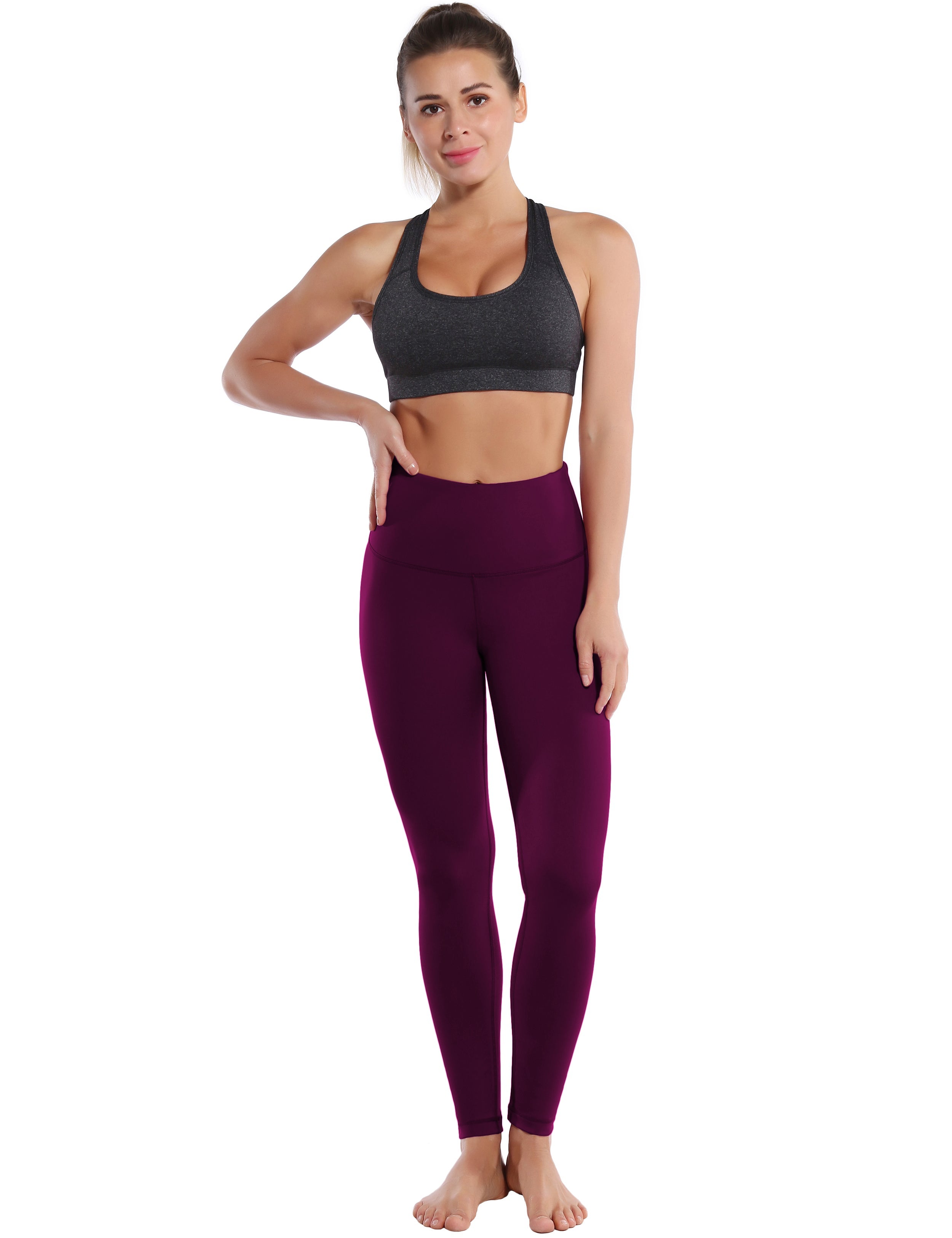 High Waist Gym Pants grapevine 75%Nylon/25%Spandex Fabric doesn't attract lint easily 4-way stretch No see-through Moisture-wicking Tummy control Inner pocket Four lengths