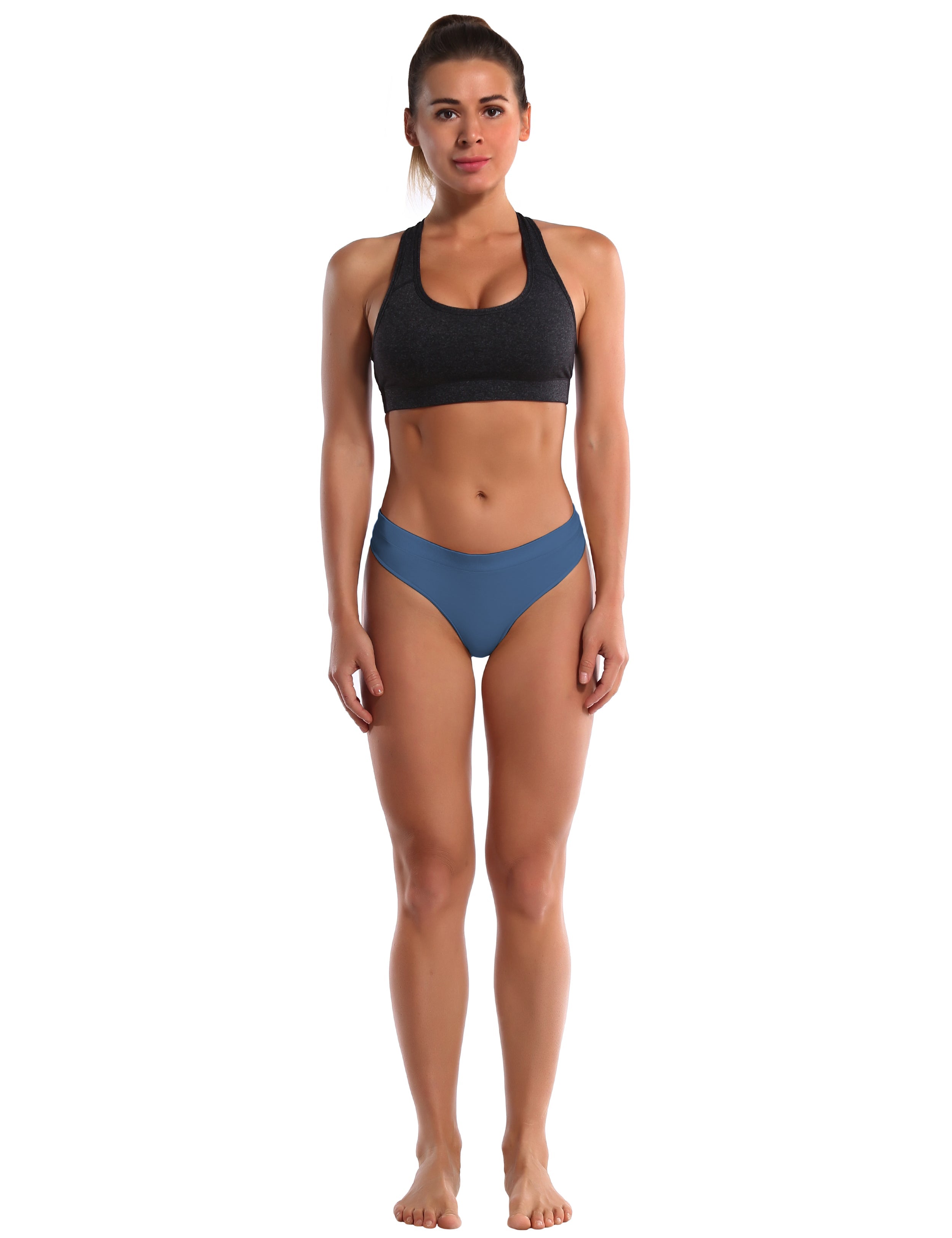 Seamless Low rise Sports Thongs darknavy Sleek, smooth and streamlined: designed in our extra-soft knit material, this seamless thong embraces everyday comfort. Here with an allover heathered effect. Weave threads one by one High elasticity Softest-ever fabric Unsealed Comfortable No back coverage Machine wash.