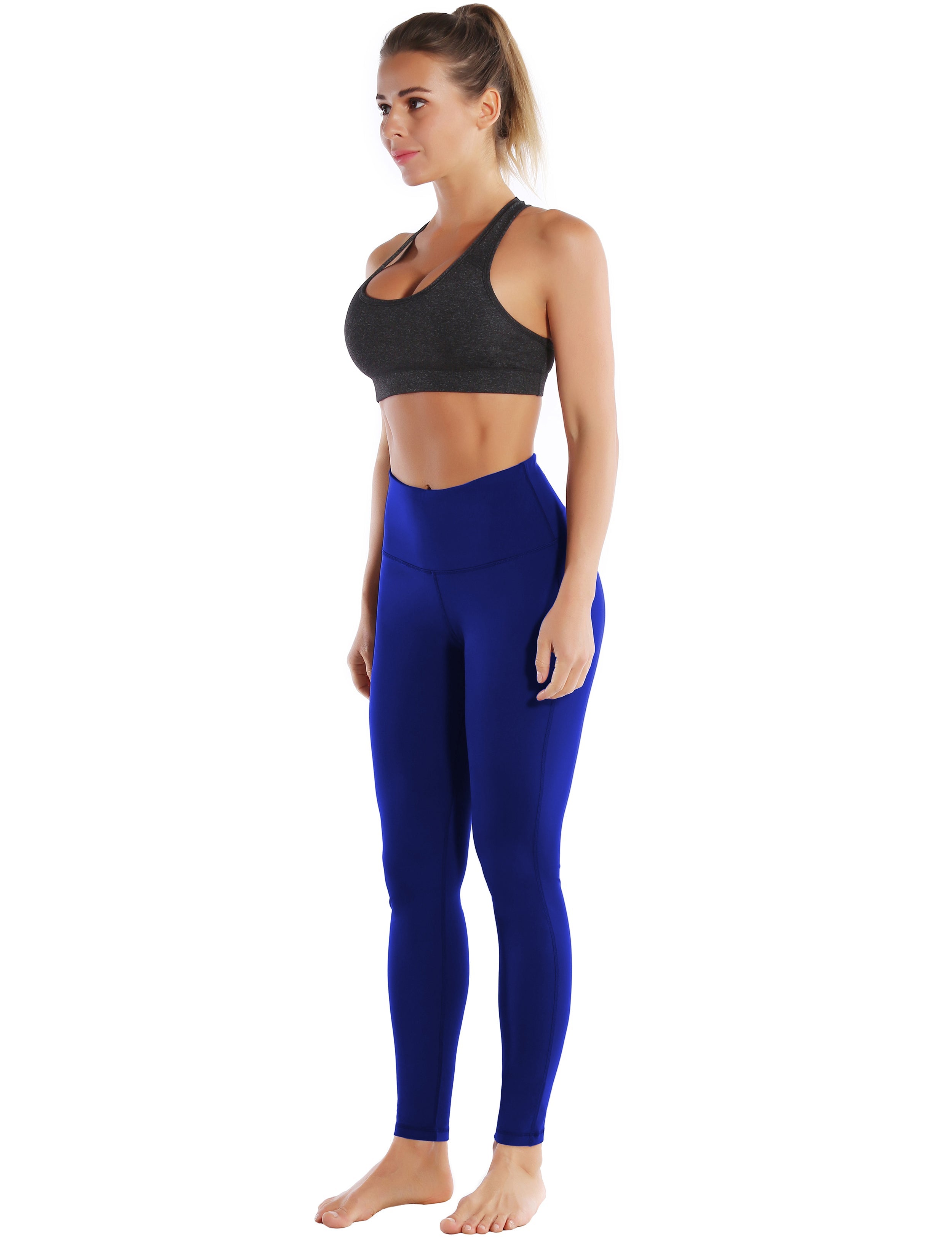 High Waist Side Line Pilates Pants navy Side Line is Make Your Legs Look Longer and Thinner 75%Nylon/25%Spandex Fabric doesn't attract lint easily 4-way stretch No see-through Moisture-wicking Tummy control Inner pocket Two lengths