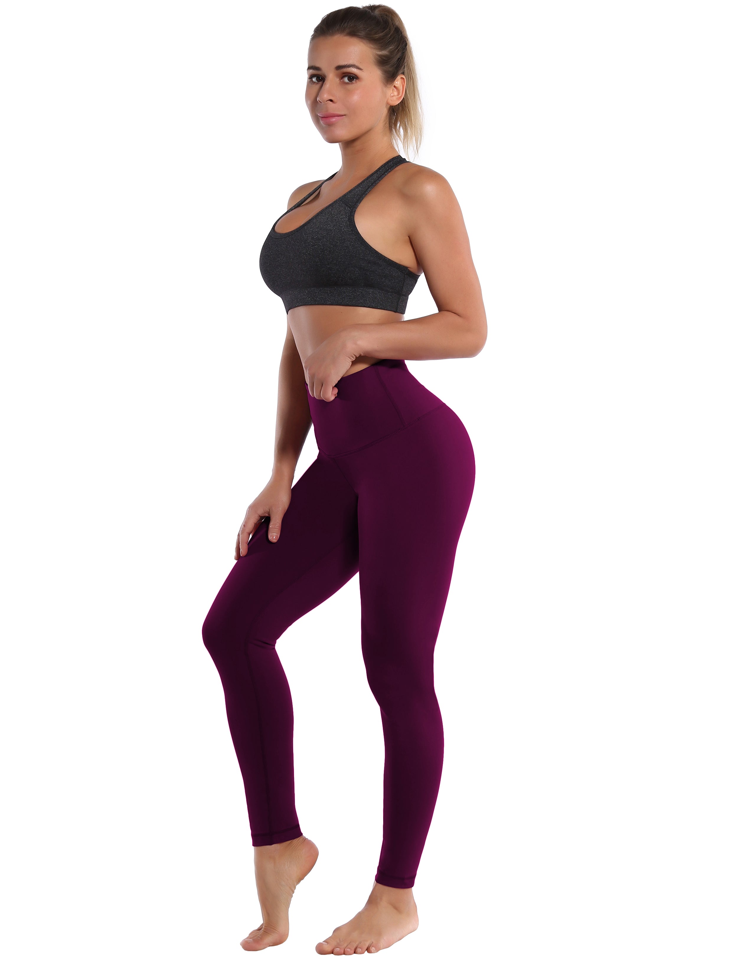 High Waist yogastudio Pants grapevine 75%Nylon/25%Spandex Fabric doesn't attract lint easily 4-way stretch No see-through Moisture-wicking Tummy control Inner pocket Four lengths