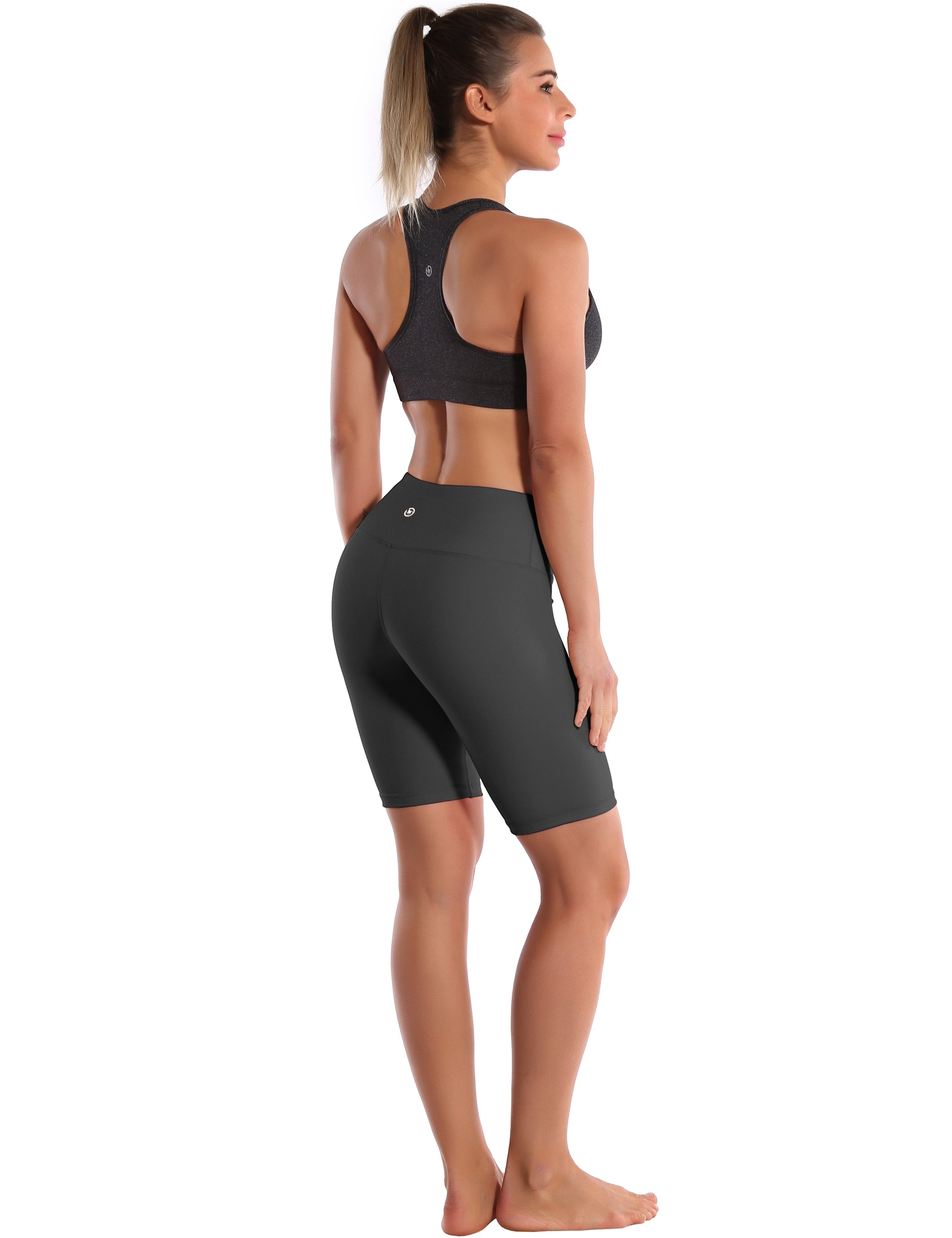8" High Waist Plus Size Shorts shadowcharcoal Sleek, soft, smooth and totally comfortable: our newest style is here. Softest-ever fabric High elasticity High density 4-way stretch Fabric doesn't attract lint easily No see-through Moisture-wicking Machine wash 75% Nylon, 25% Spandex