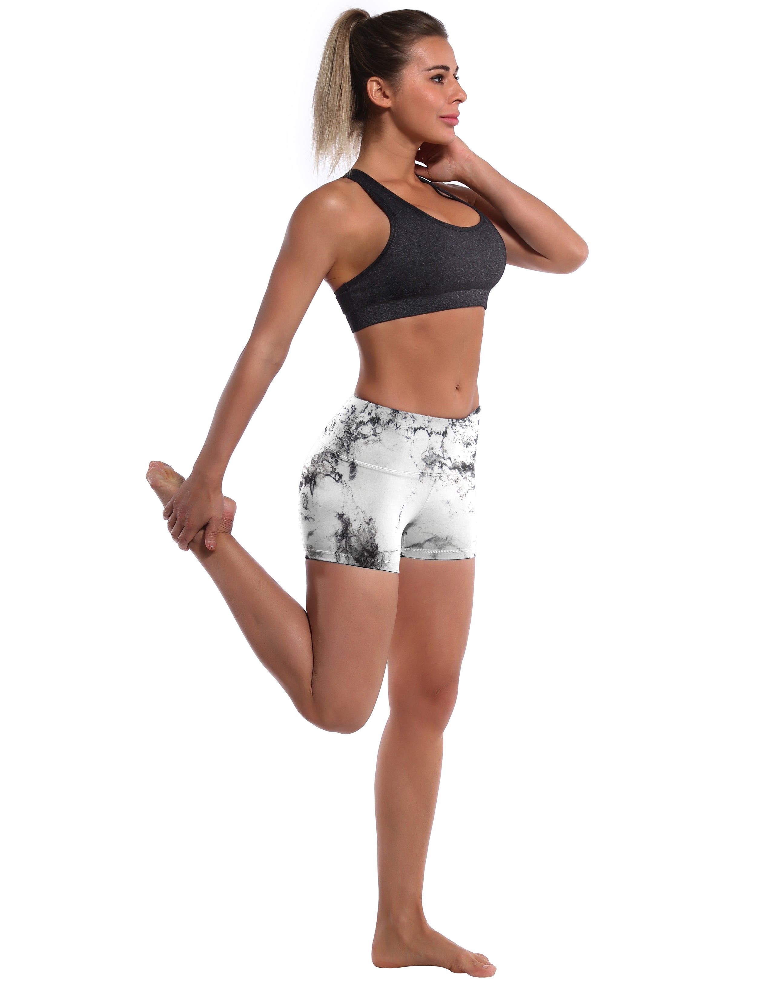 2.5" Printed Jogging Shorts arabescato Softest-ever fabric High elasticity High density 4-way stretch Fabric doesn't attract lint easily No see-through Moisture-wicking Machine wash 78%Polyester/22%Spandex