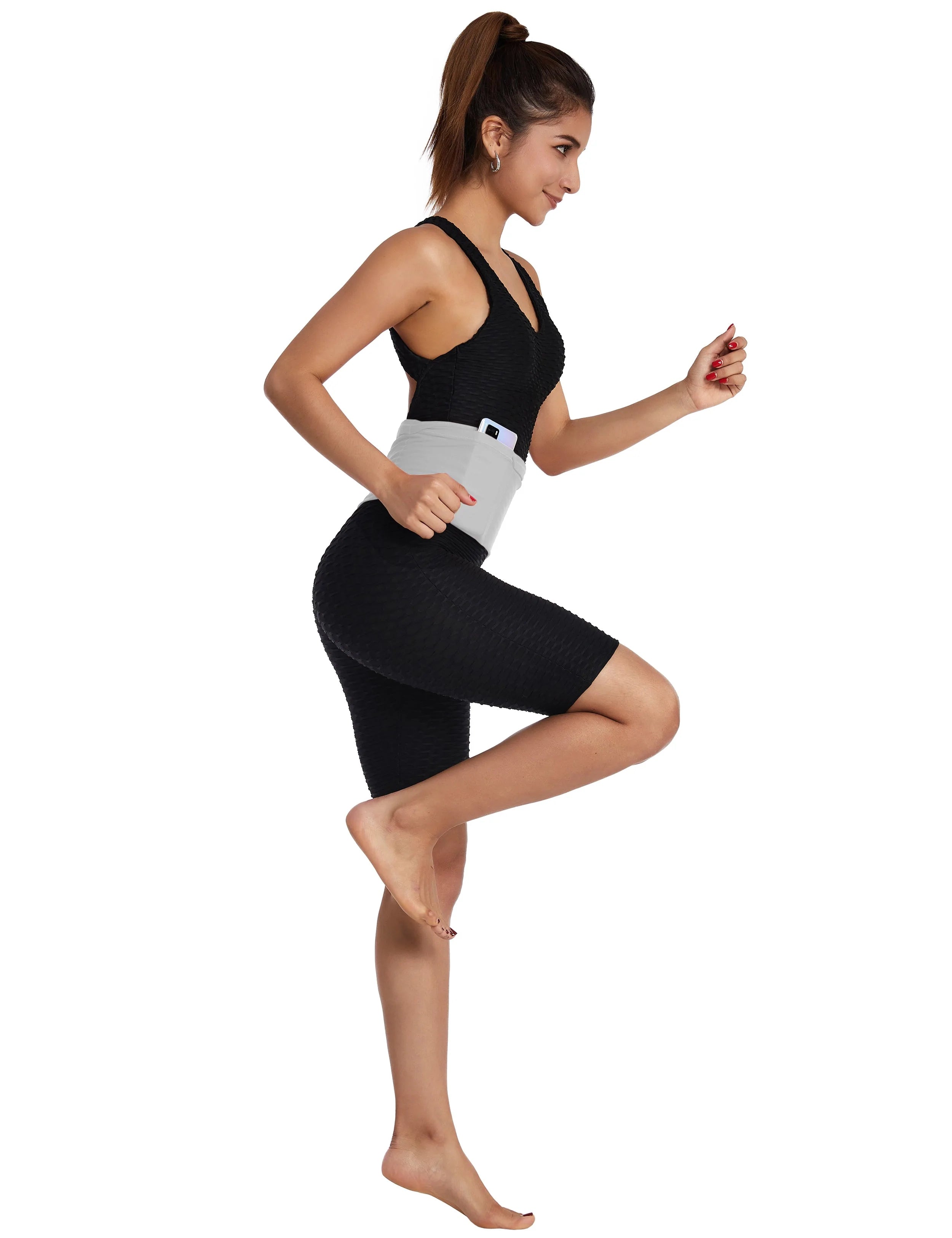 4 Pocket Sports Running Waist Pack lightgray