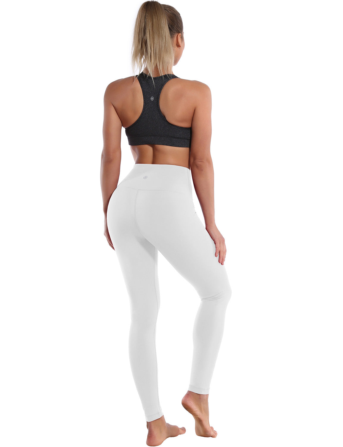 High Waist Pilates Pants white 75%Nylon/25%Spandex Fabric doesn't attract lint easily 4-way stretch No see-through Moisture-wicking Tummy control Inner pocket Four lengths