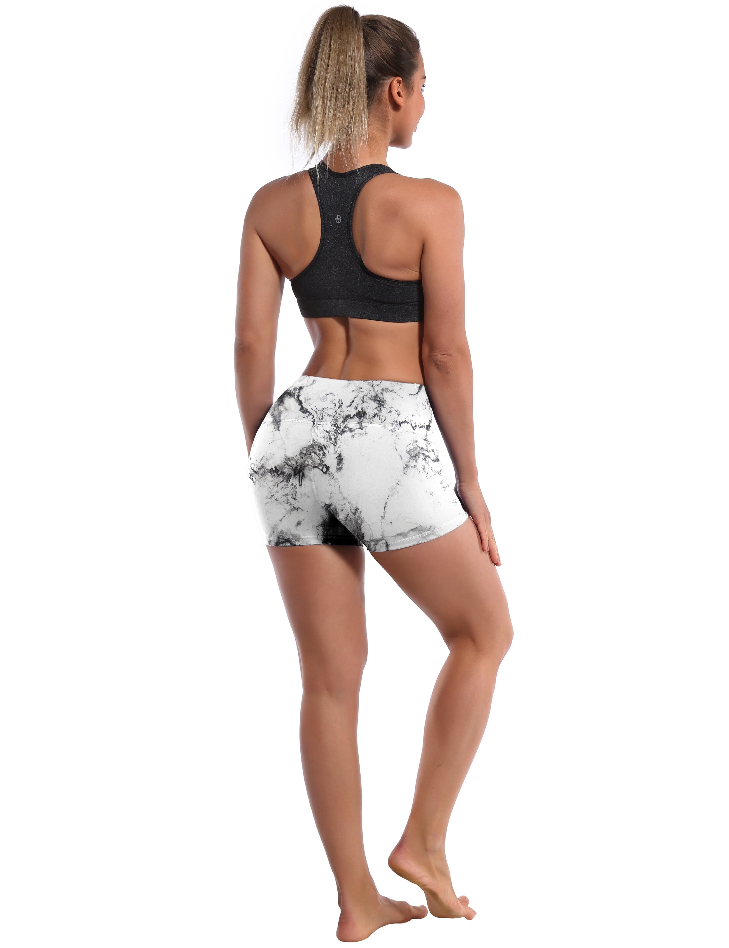 2.5" Printed Jogging Shorts arabescato Softest-ever fabric High elasticity High density 4-way stretch Fabric doesn't attract lint easily No see-through Moisture-wicking Machine wash 78%Polyester/22%Spandex