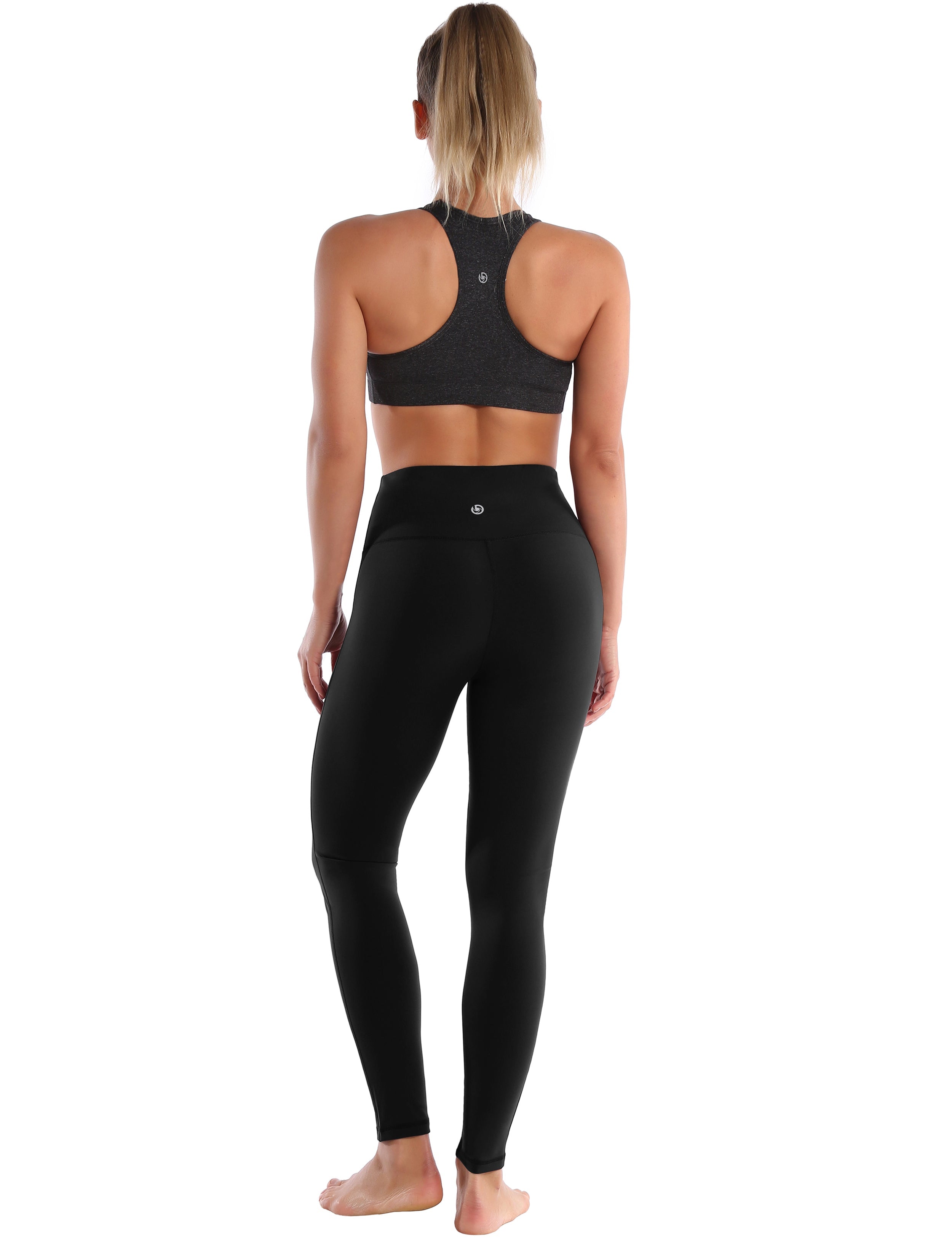High Waist Side Line Gym Pants black Side Line is Make Your Legs Look Longer and Thinner 75%Nylon/25%Spandex Fabric doesn't attract lint easily 4-way stretch No see-through Moisture-wicking Tummy control Inner pocket Two lengths
