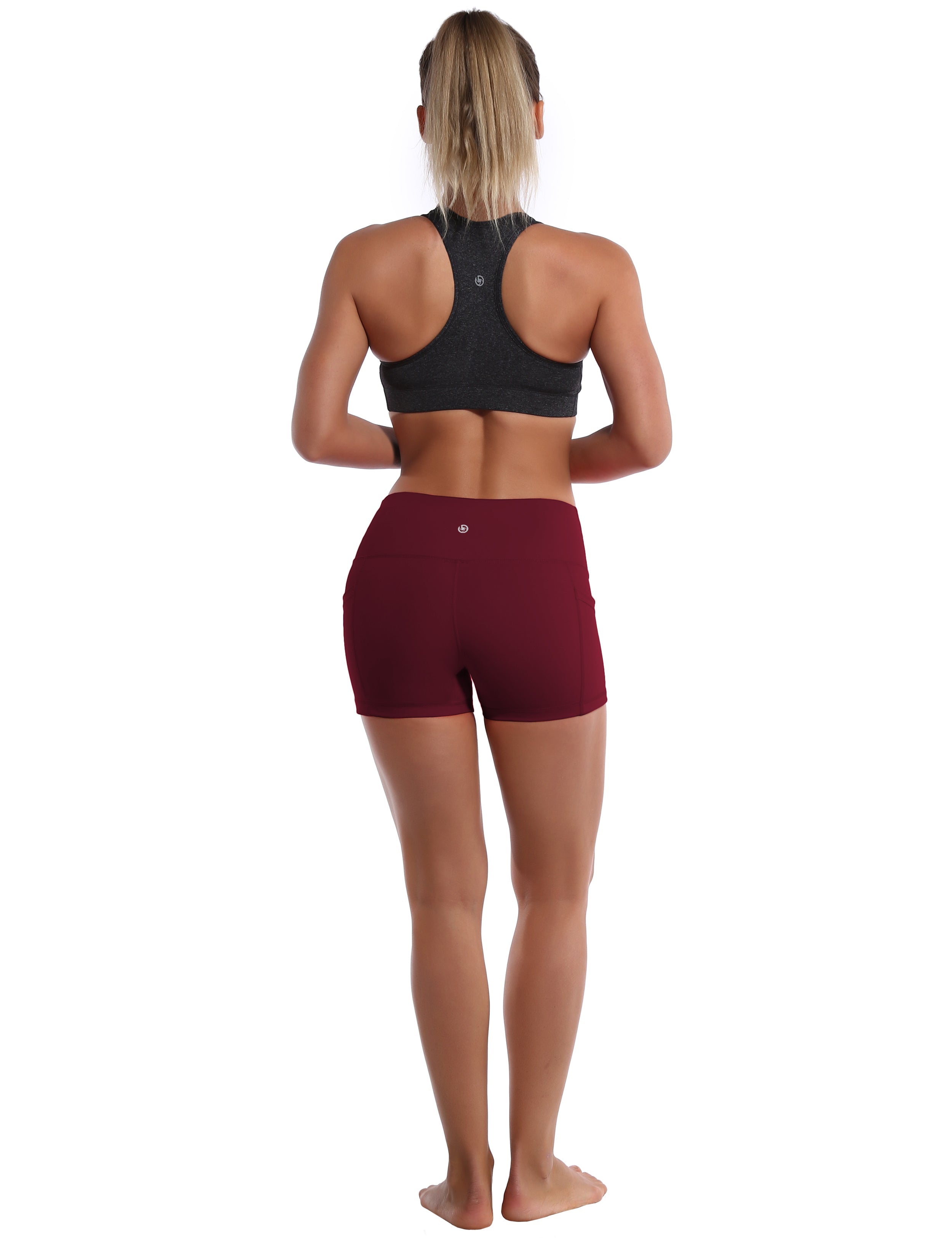 2.5" Side Pockets Biking Shorts cherryred Sleek, soft, smooth and totally comfortable: our newest sexy style is here. Softest-ever fabric High elasticity High density 4-way stretch Fabric doesn't attract lint easily No see-through Moisture-wicking Machine wash 78% Polyester, 22% Spandex