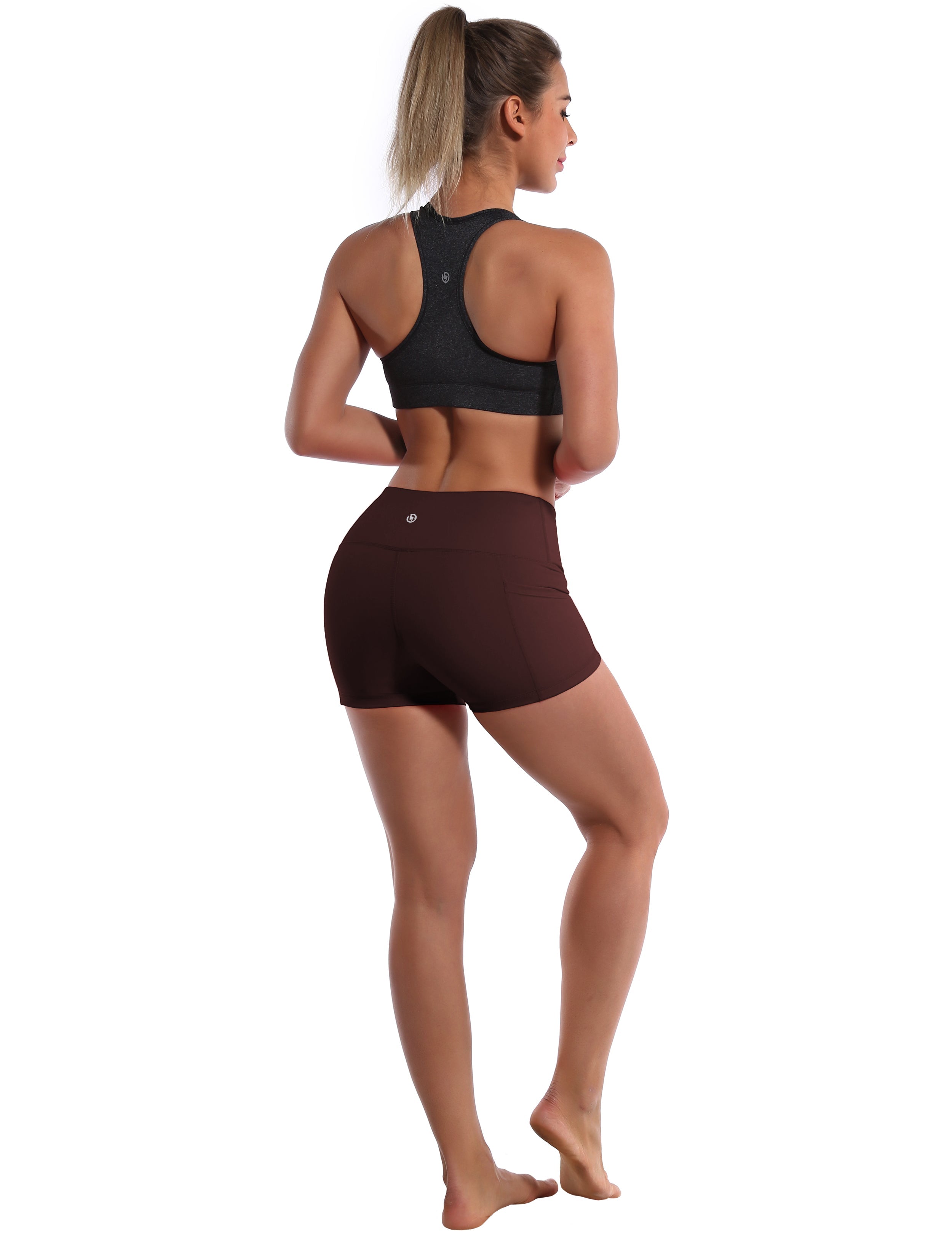 2.5" Side Pockets Golf Shorts mahoganymaroon Sleek, soft, smooth and totally comfortable: our newest sexy style is here. Softest-ever fabric High elasticity High density 4-way stretch Fabric doesn't attract lint easily No see-through Moisture-wicking Machine wash 78% Polyester, 22% Spandex