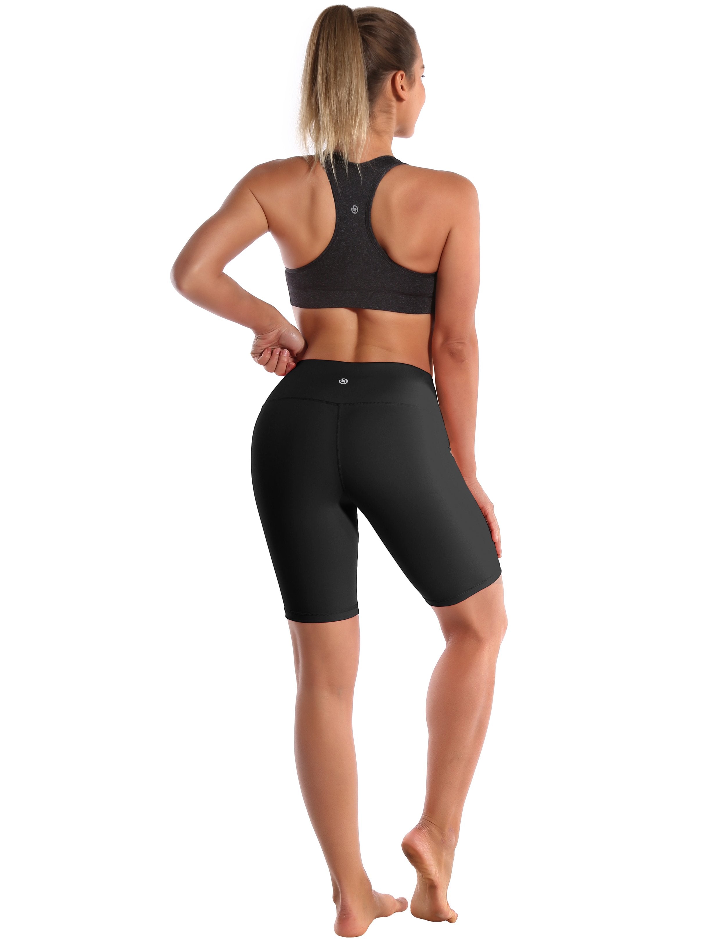 8" High Waist Plus Size Shorts black Sleek, soft, smooth and totally comfortable: our newest style is here. Softest-ever fabric High elasticity High density 4-way stretch Fabric doesn't attract lint easily No see-through Moisture-wicking Machine wash 75% Nylon, 25% Spandex