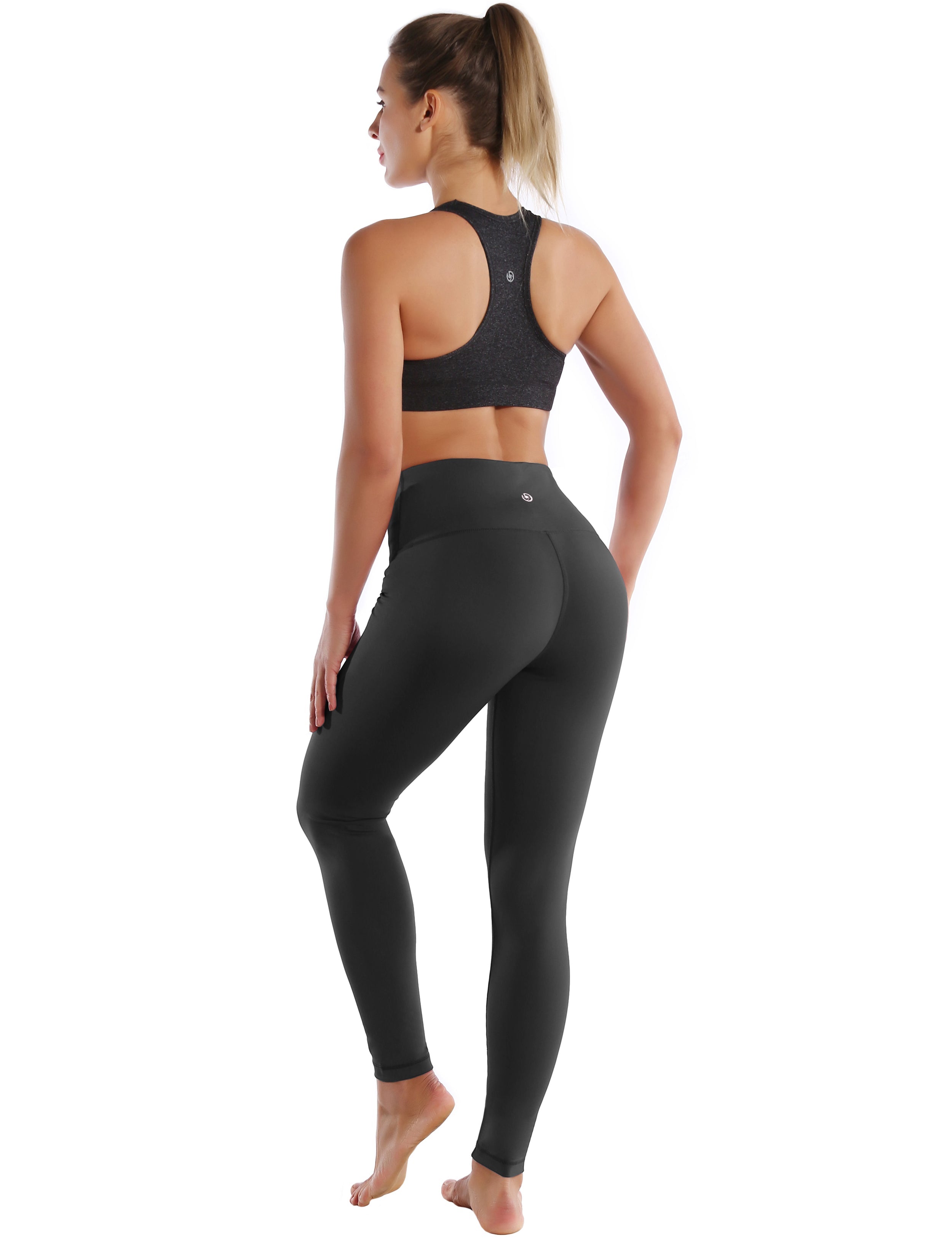 High Waist Jogging Pants shadowcharcoal 75%Nylon/25%Spandex Fabric doesn't attract lint easily 4-way stretch No see-through Moisture-wicking Tummy control Inner pocket Four lengths