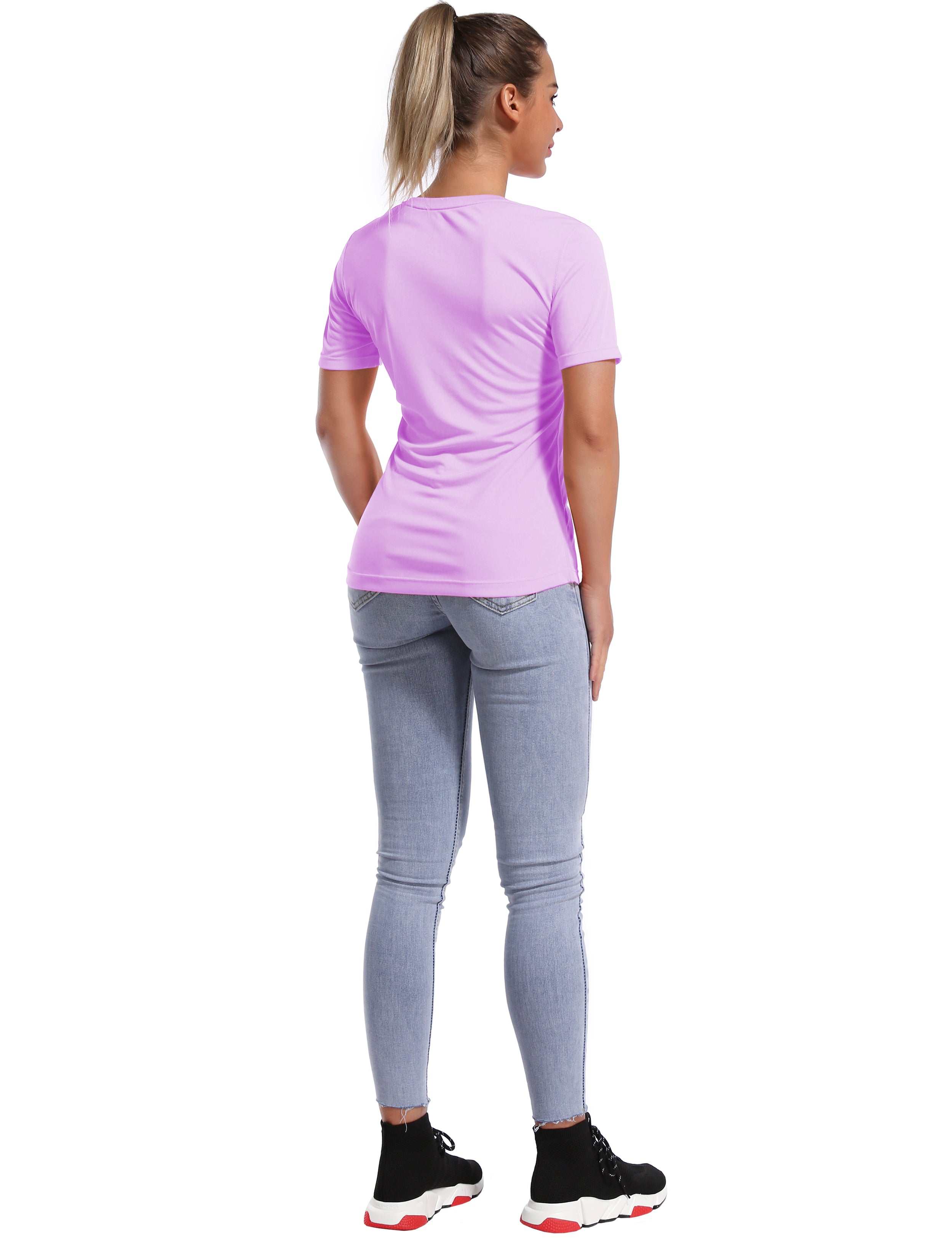 Short Sleeve Athletic Shirts purple