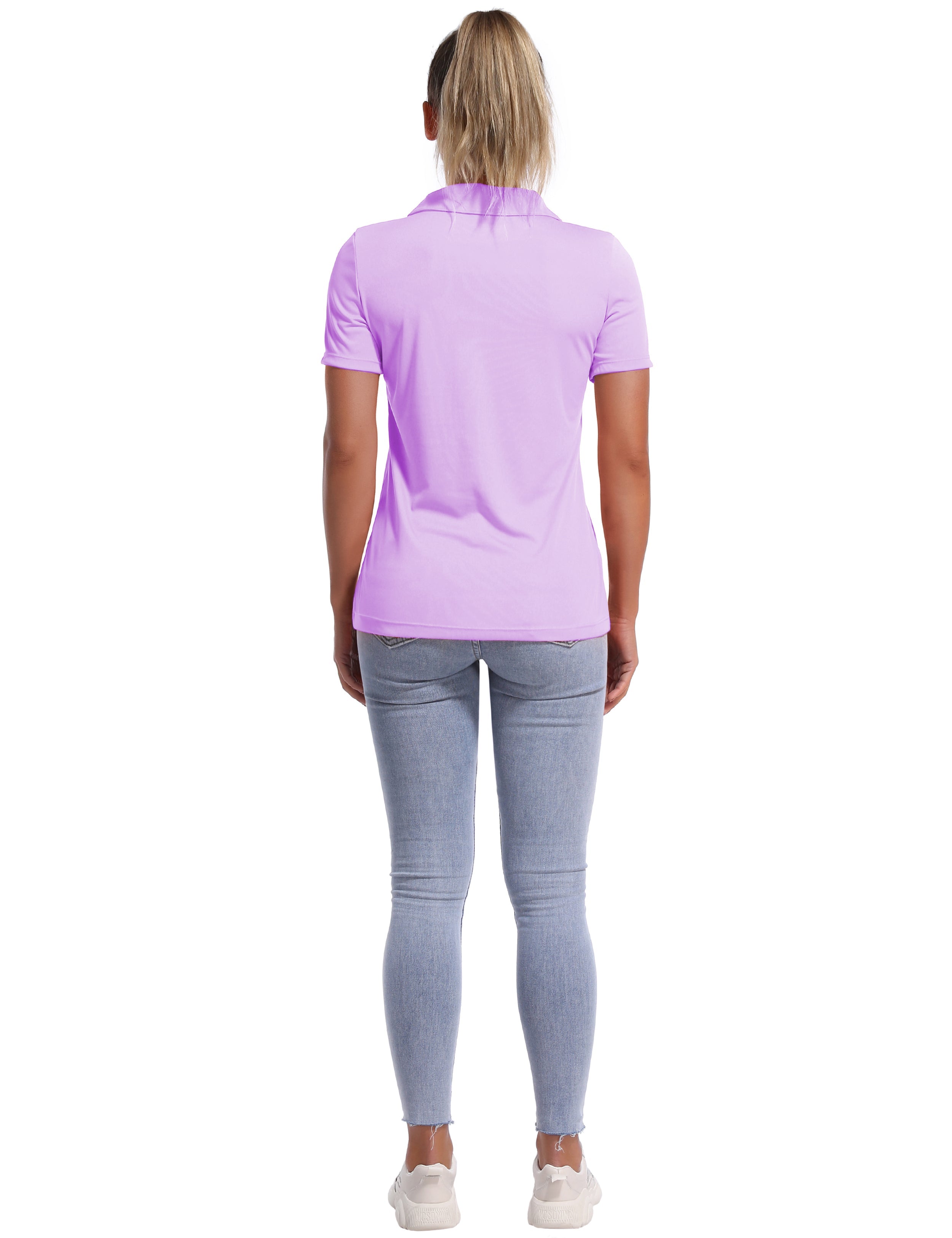 Short Sleeve Slim Fit Polo Shirt purple_yoga