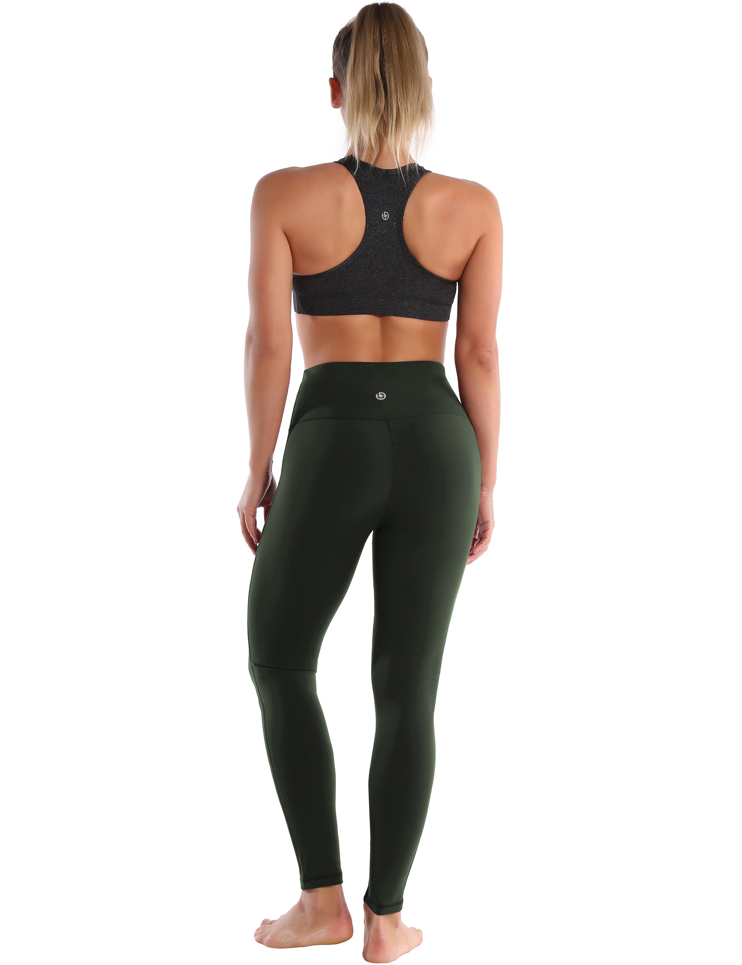 High Waist Side Line Gym Pants olivegray Side Line is Make Your Legs Look Longer and Thinner 75%Nylon/25%Spandex Fabric doesn't attract lint easily 4-way stretch No see-through Moisture-wicking Tummy control Inner pocket Two lengths